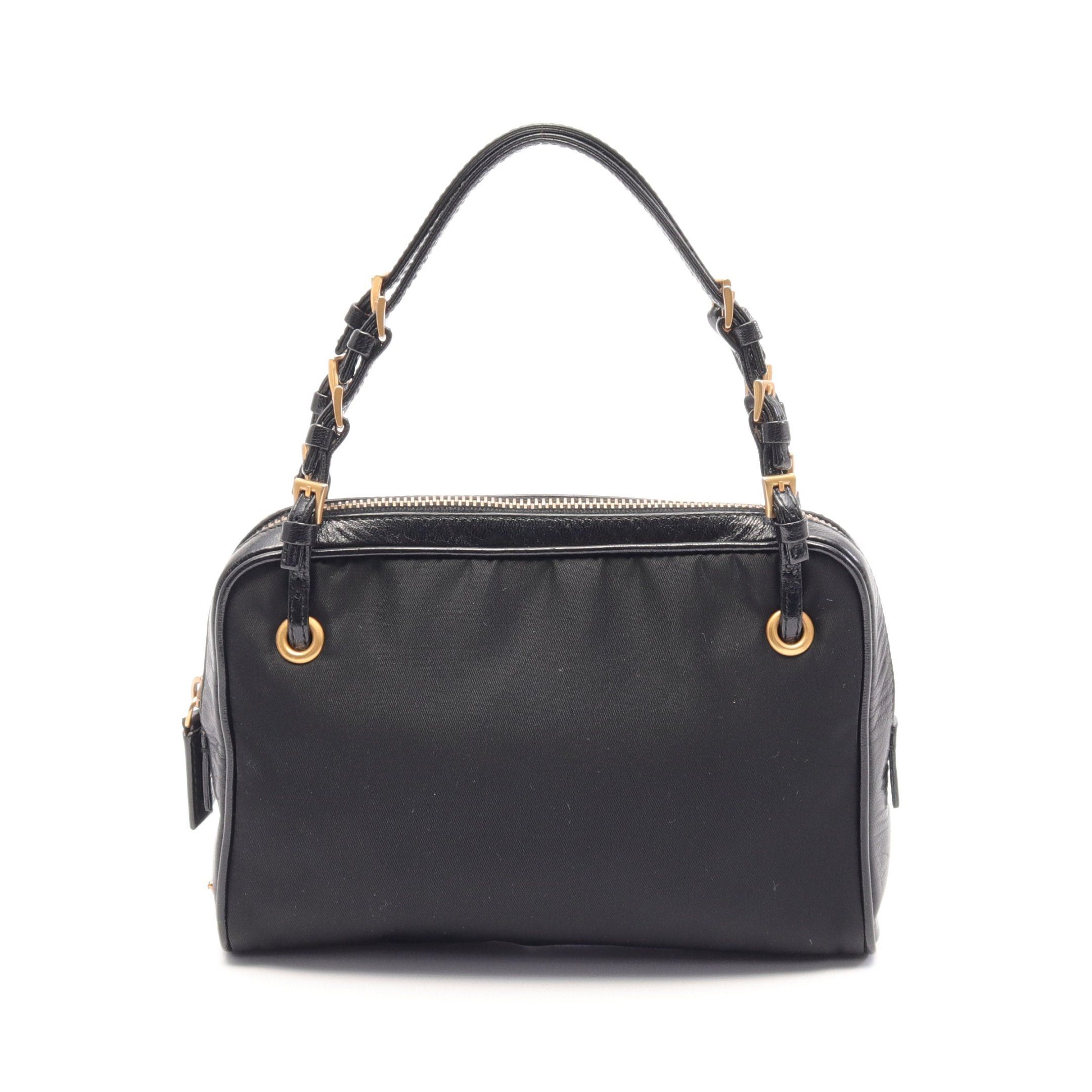 Prada Prada Tessuto Fibbie Handbag Nylon Leather Black Size ONE SIZE - 1 Thumbnail