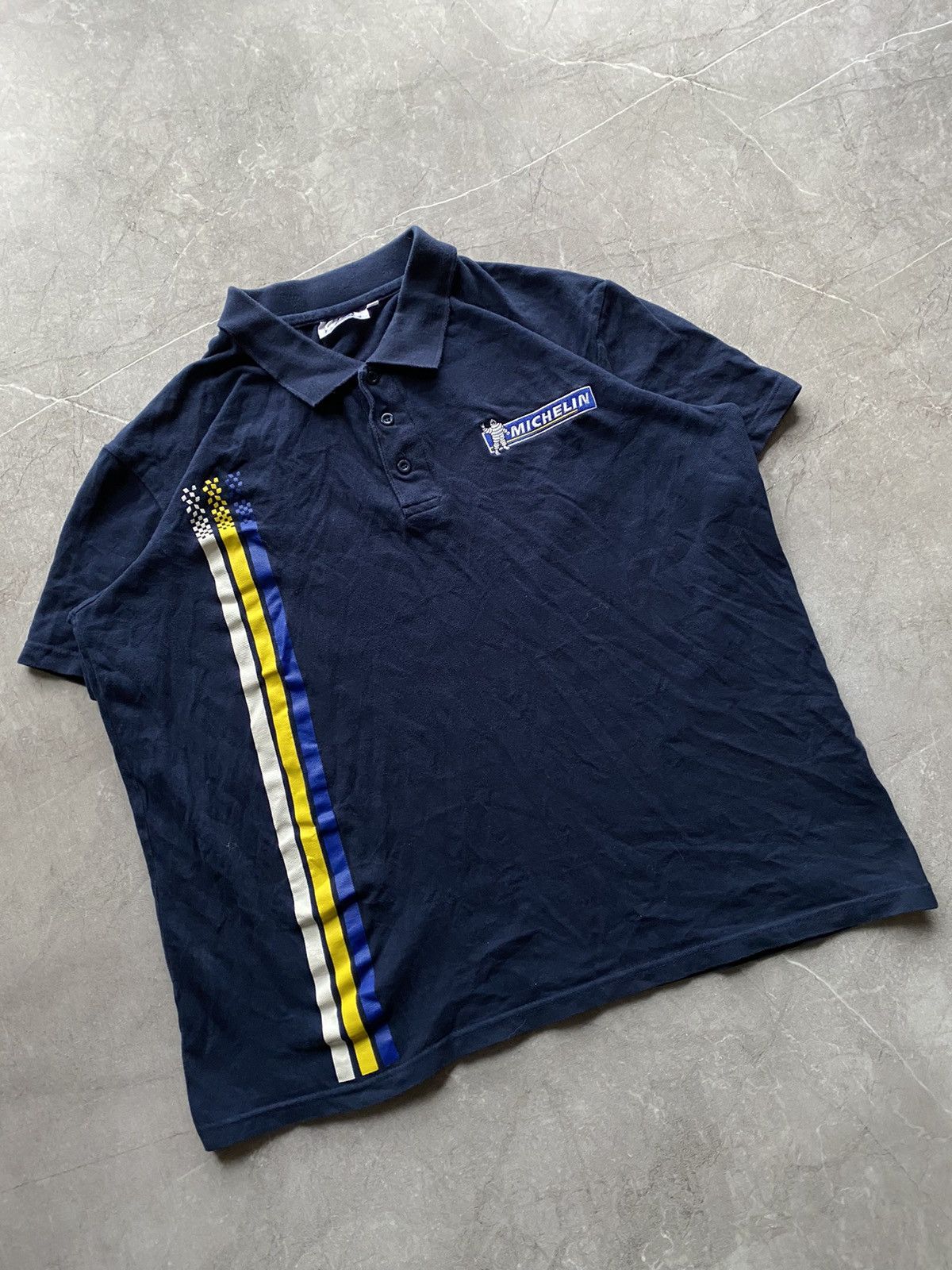 Formula 1 Vintage Michelin Formula 1 Polo Shirt Racing Stripes Blue Size US XL / EU 56 / 4 - 1 Thumbnail