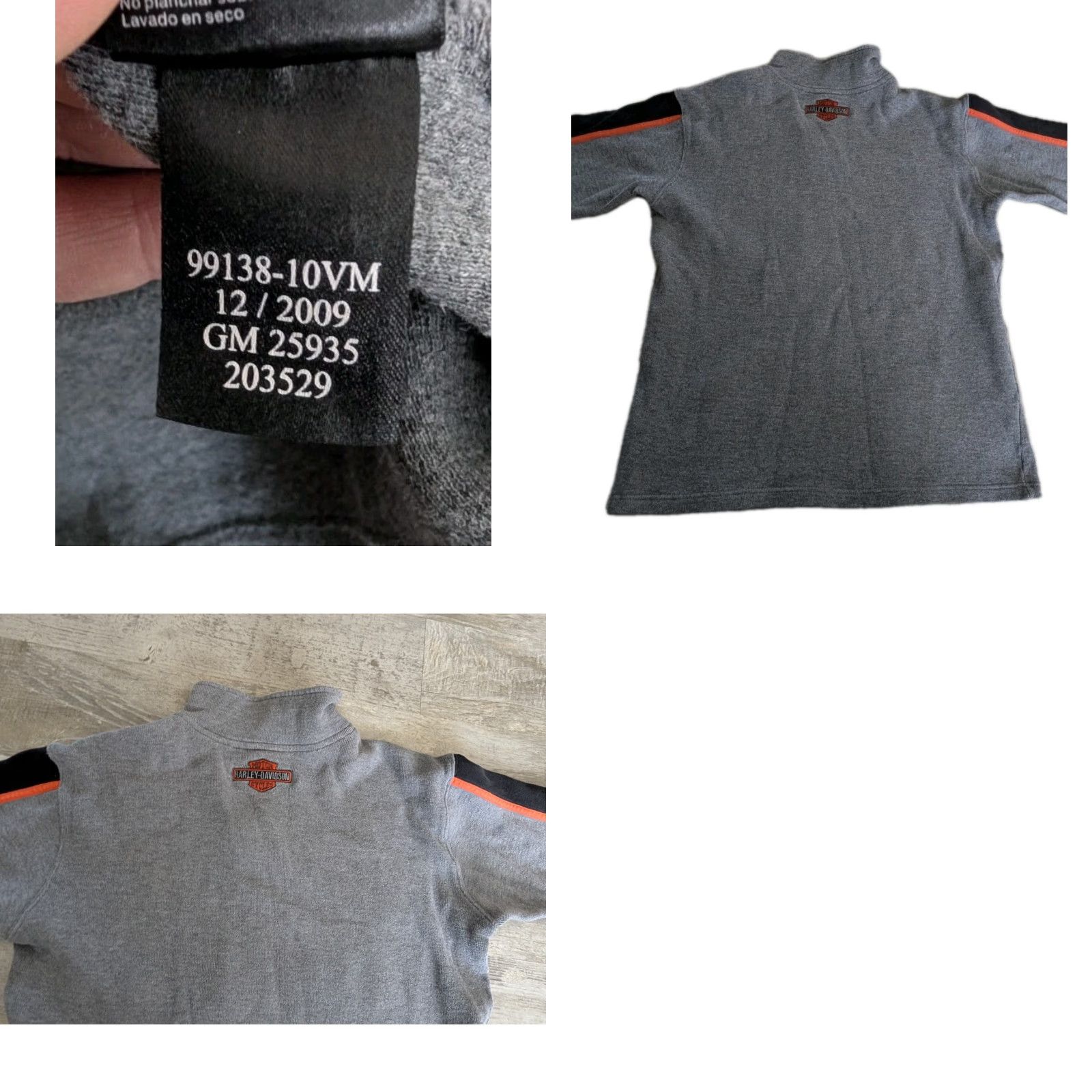 Harley Davidson VINTAGE Harley-Davidson Pullover 1/4 Zip Thermal Waffle Sweater M Gray Knit Logo Shirt Mens Size US M / EU 48-50 / 2 - 10 Thumbnail