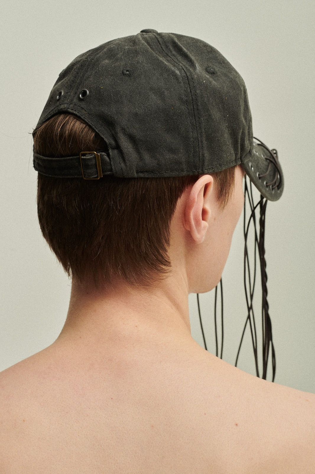 P.L.N. PLN wax leather frills cap Size ONE SIZE - 13 Thumbnail