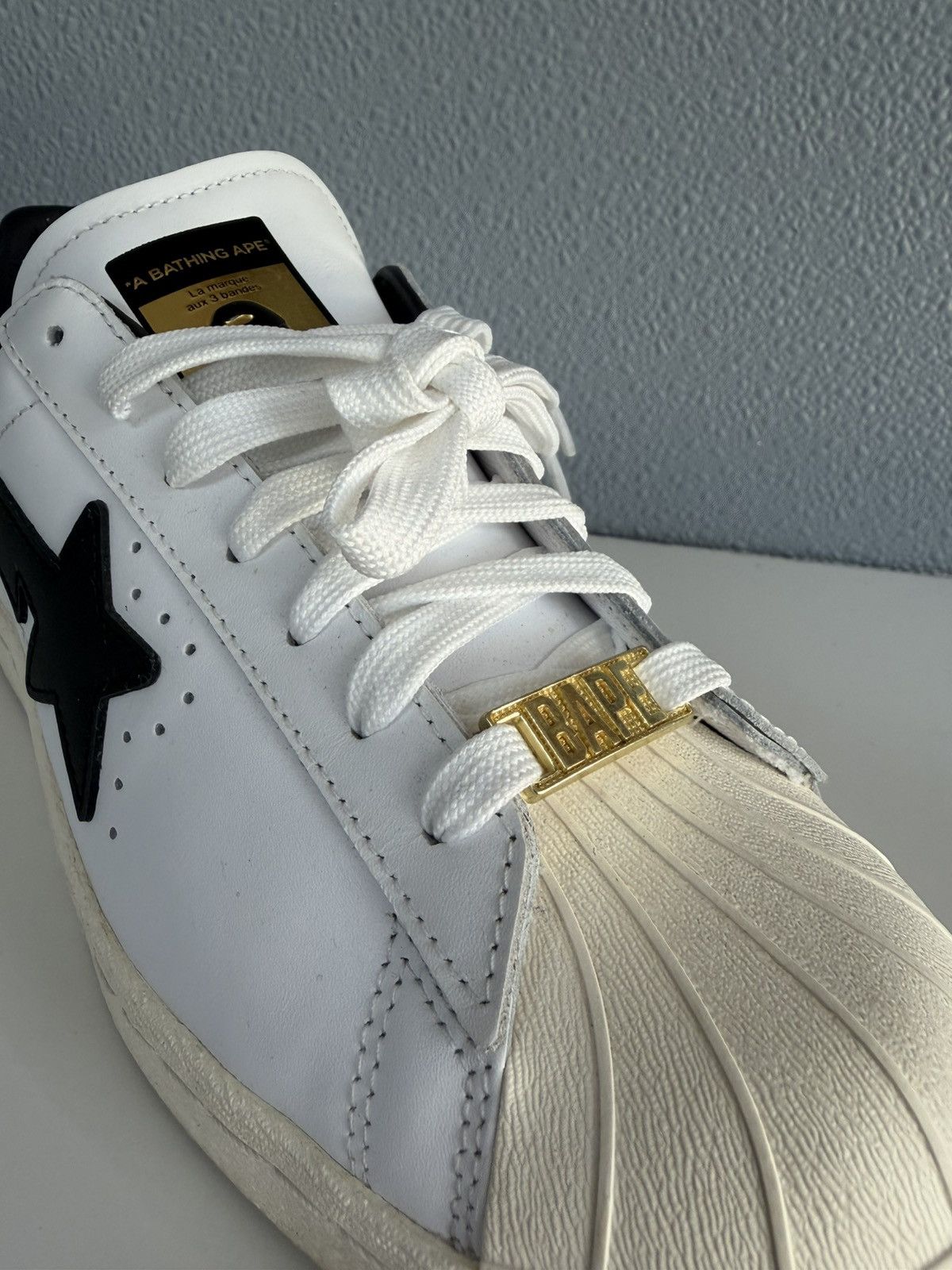 Adidas Superstar Vintage White Black JR2701 Size US 8 / EU 41 - 4 Thumbnail