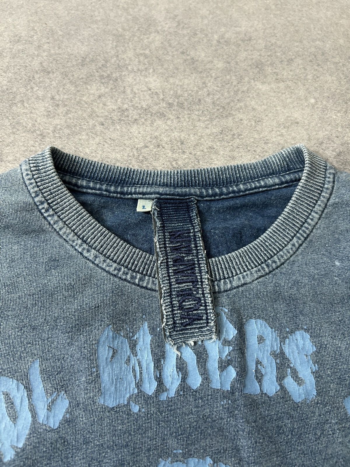 Japanese Brand Vintage Yo japan Biker big logo shirt mens washed blue Size US L / EU 52-54 / 3 - 3 Thumbnail