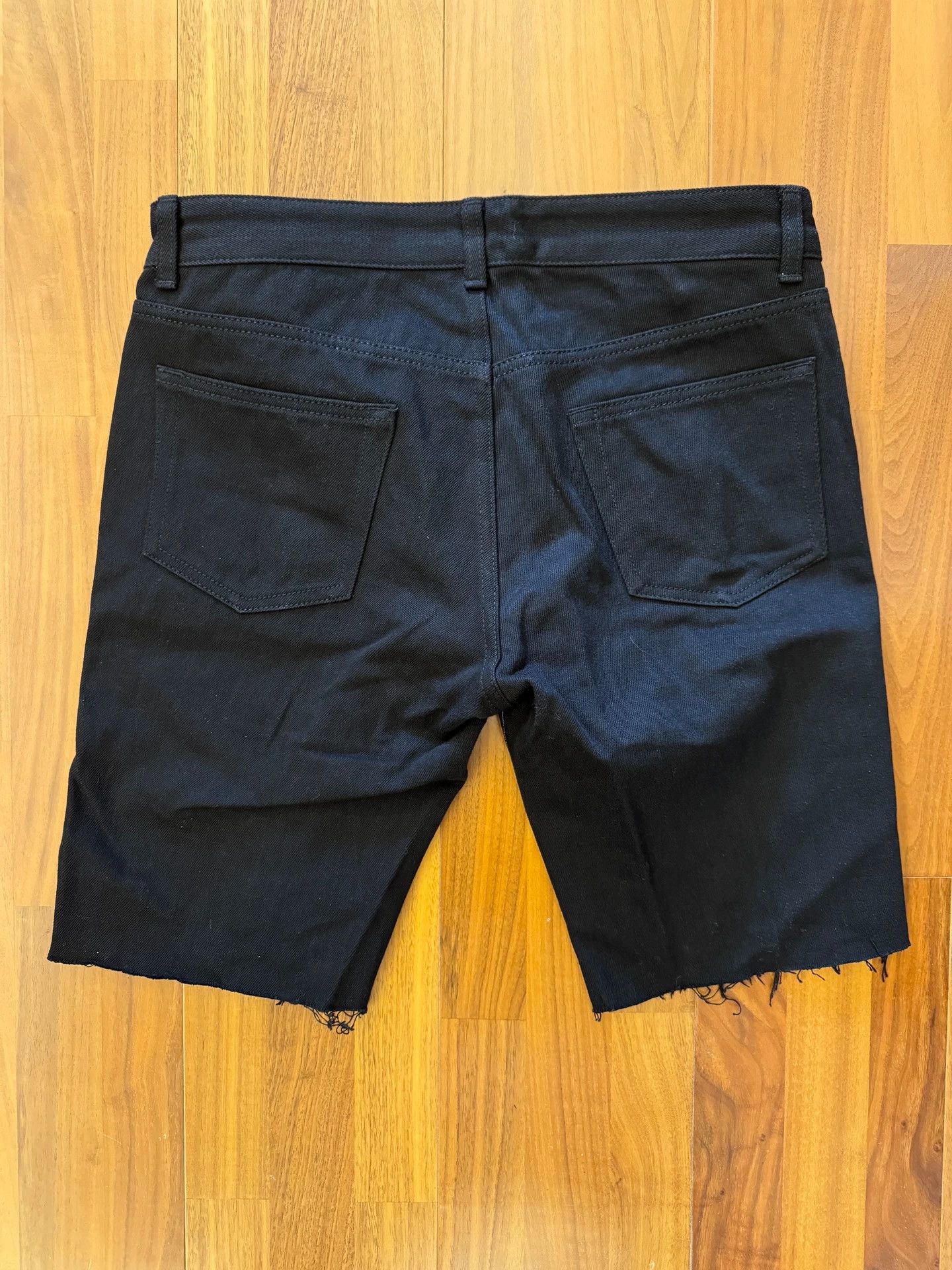 WE11DONE we11done short front gloss black back black denim cut 3-4cm Size US 32 / EU 48 - 4 Thumbnail