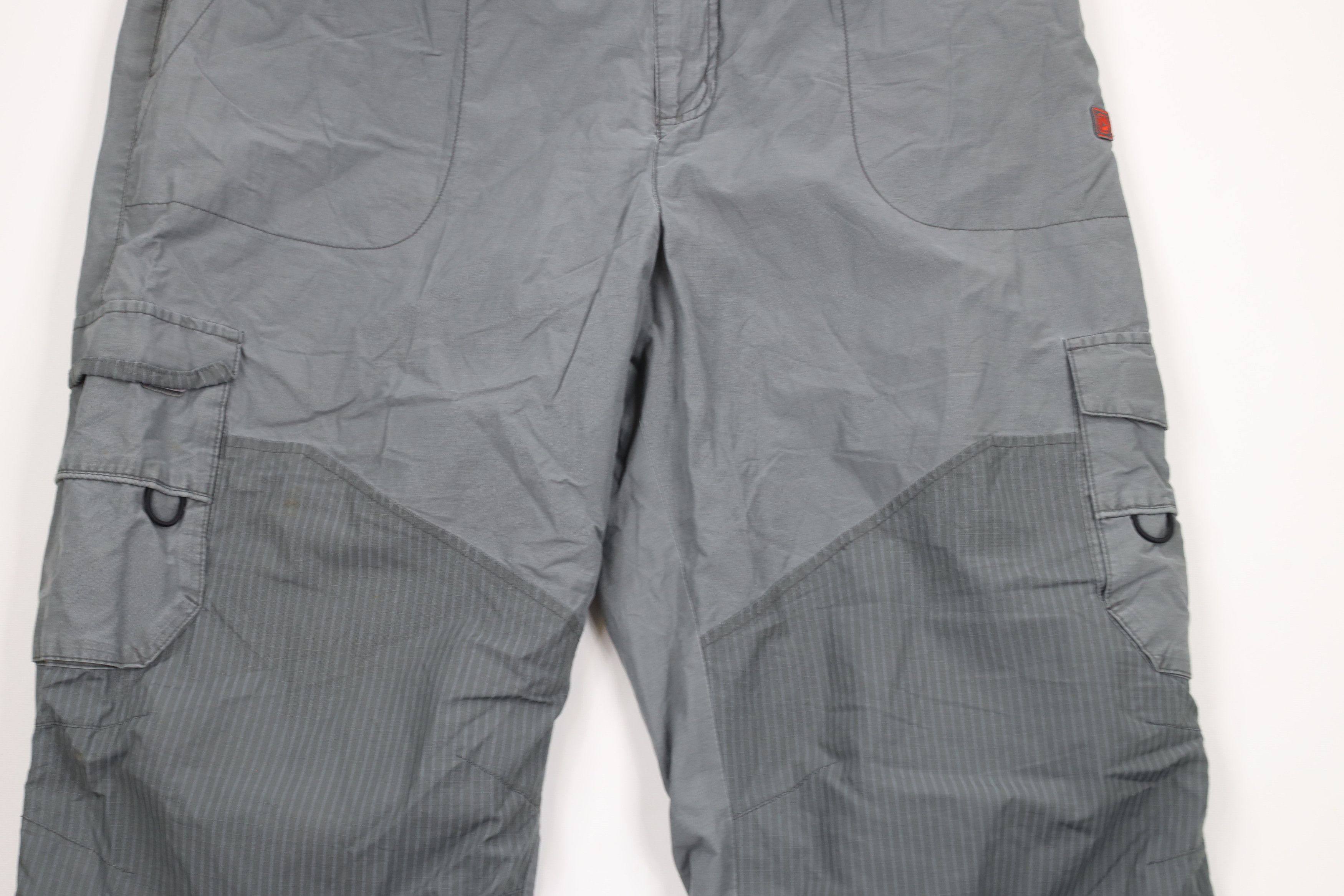 Vintage Vintage 90s Streetwear Lined Belted Wide Leg Pants Gray Size US 38 / EU 54 - 3 Thumbnail