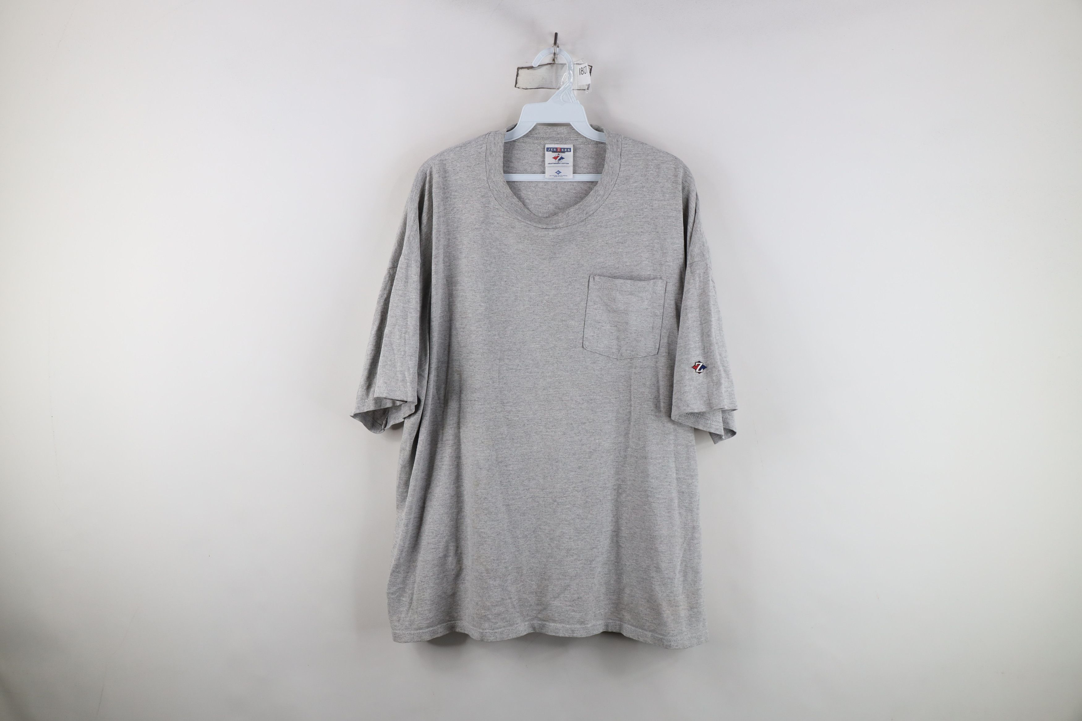 Vintage Vintage 90s Streetwear Pocket T-Shirt Heather Gray USA Size US XL / EU 56 / 4 - 1 Thumbnail