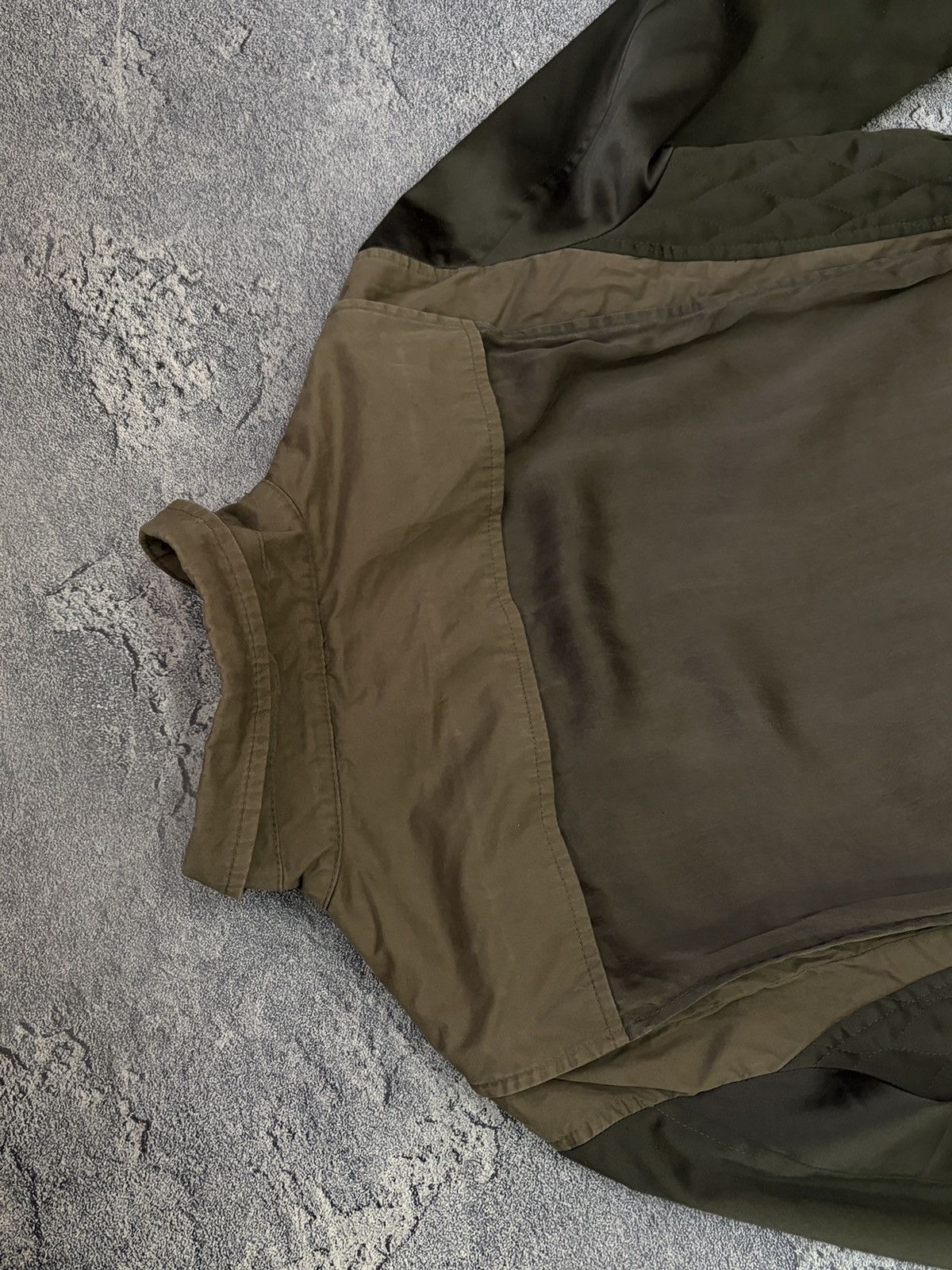 Allsaints AllSaints Fife Military Khaki Mixed Media Parka Jacket 8/4 Size S / US 4 / IT 40 - 16 Thumbnail