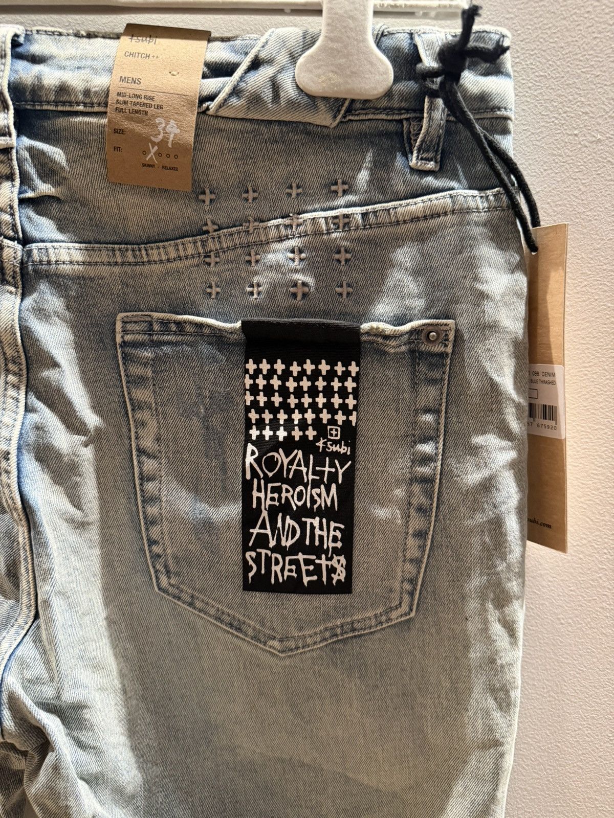 Ksubi Ksubi Chitch Punk Blue Thrashed Jeans Size 34 Size US 34 / EU 50 - 1 Thumbnail