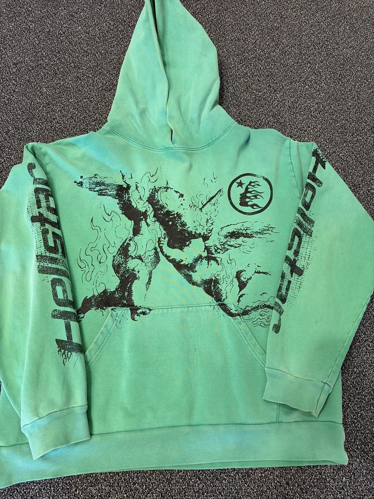 HELLSTAR HELLSTAR "P2P" Hoodie (Green), Sz Xl Size US XL / EU 56 / 4 - 1 Thumbnail
