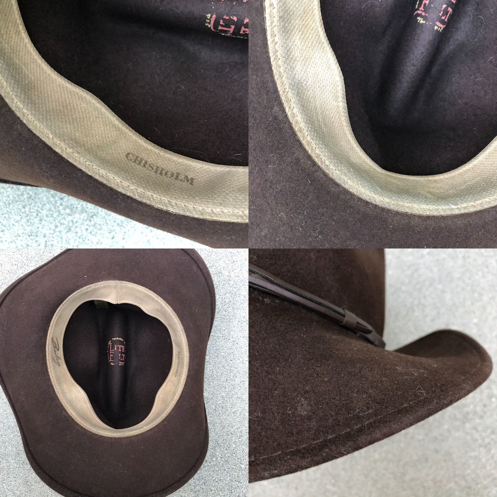 Bailey 44 VINTAGE Bailey Hat Mens XL Brown Chisholm Cowboy Men Wool Felt WPL5923 Cap Size ONE SIZE - 8 Thumbnail