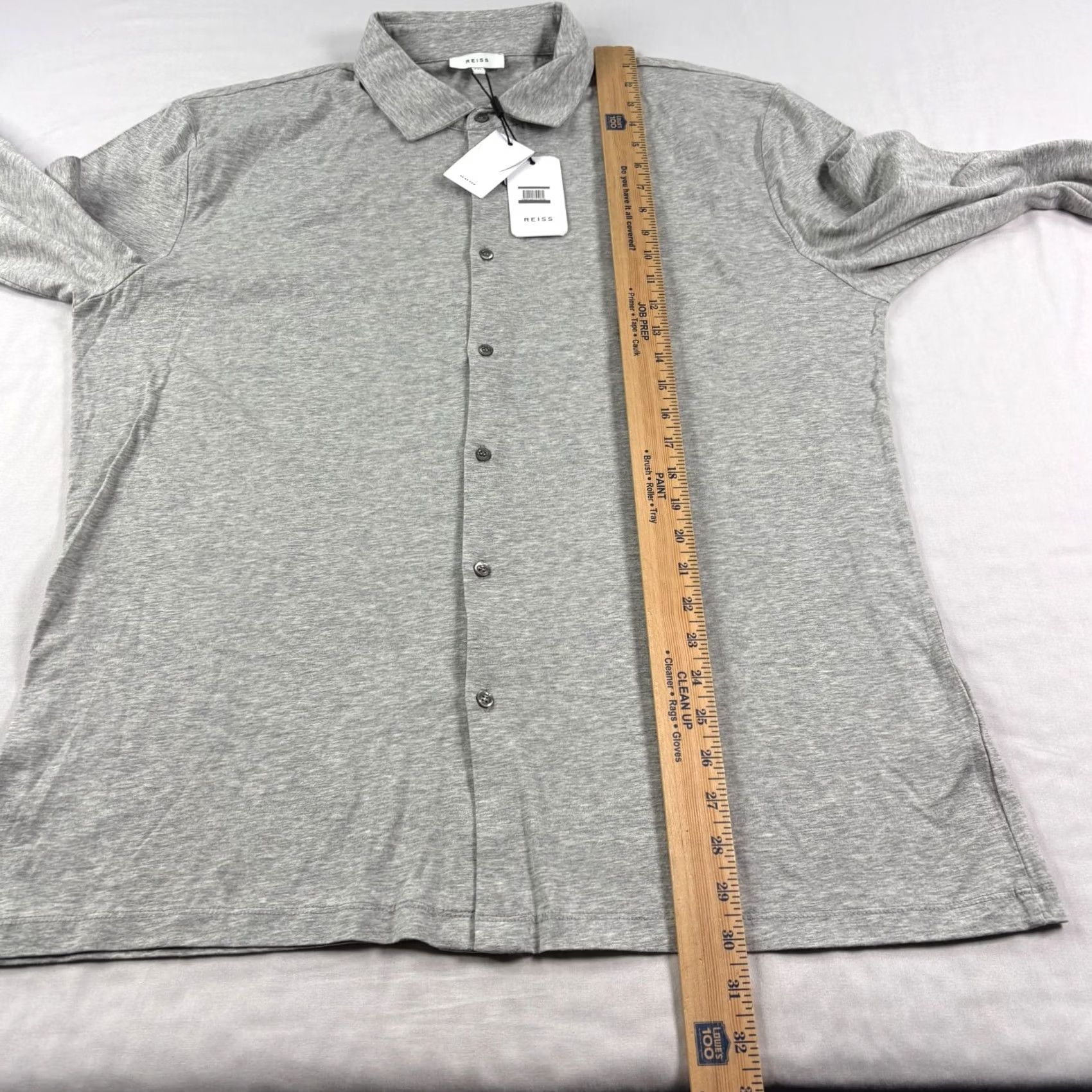 Reiss Reiss Shirt Mens 2XL Gray Button-Up Long Sleeve Hendon Stretch Casual NEW Size US XXL / EU 58 / 5 - 5 Thumbnail
