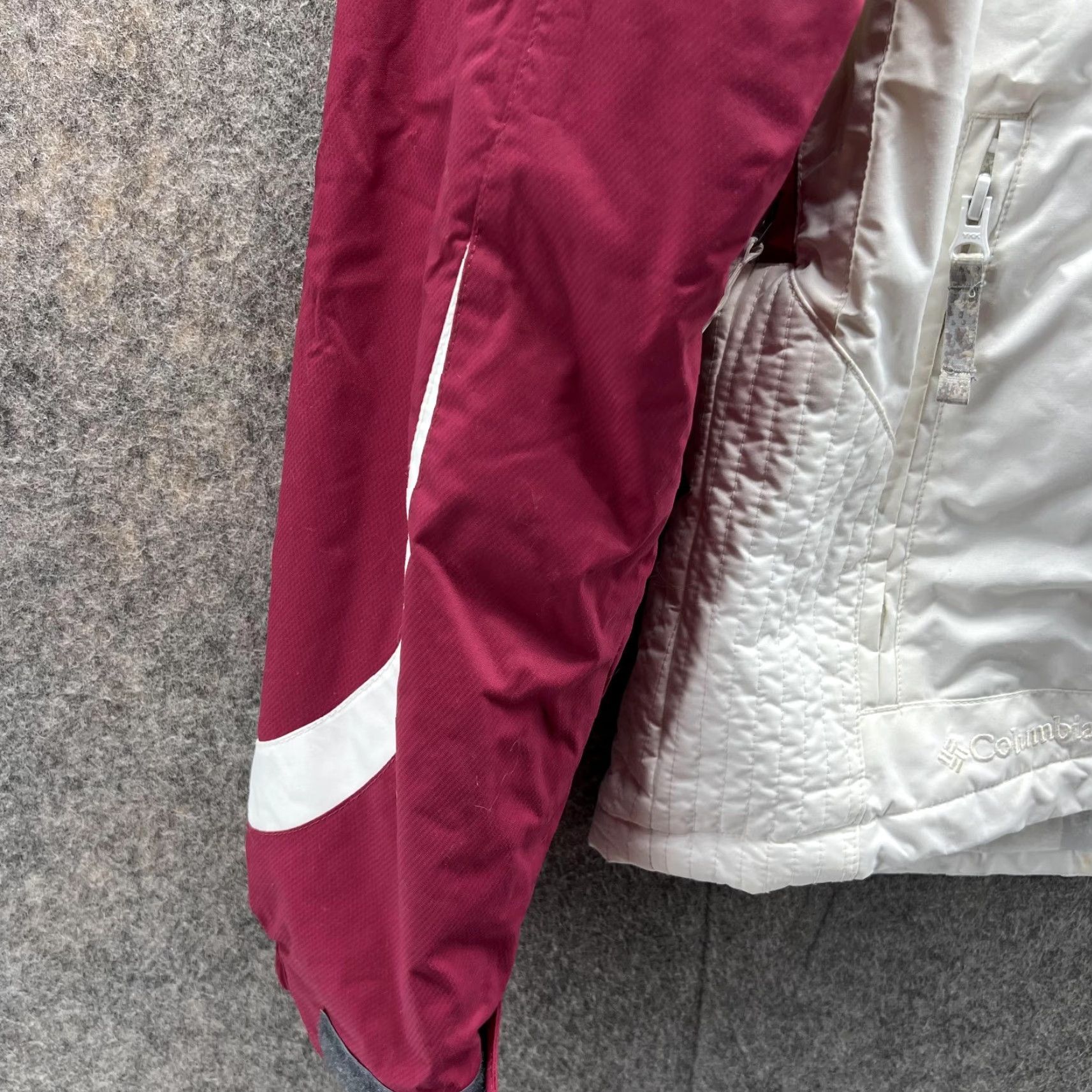 Vintage VINTAGE Columbia Jacket Women Large Parka Hooded Red White Full Zip Sportswear Size L / US 10 / IT 46 - 4 Thumbnail