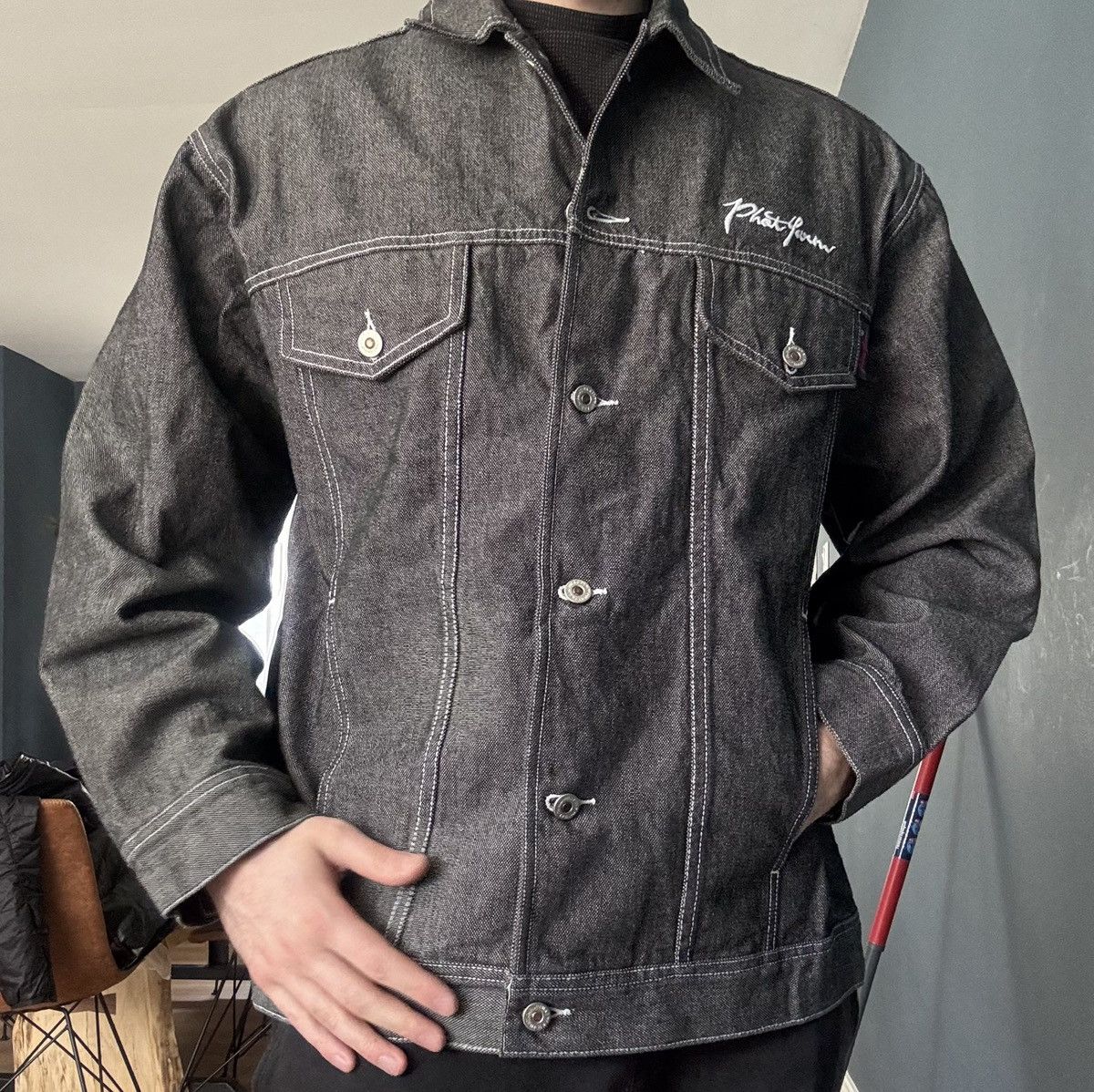 Phat Farm Vintage Phat Farm Denim Work Jacket Size US L / EU 52-54 / 3 - 8 Thumbnail