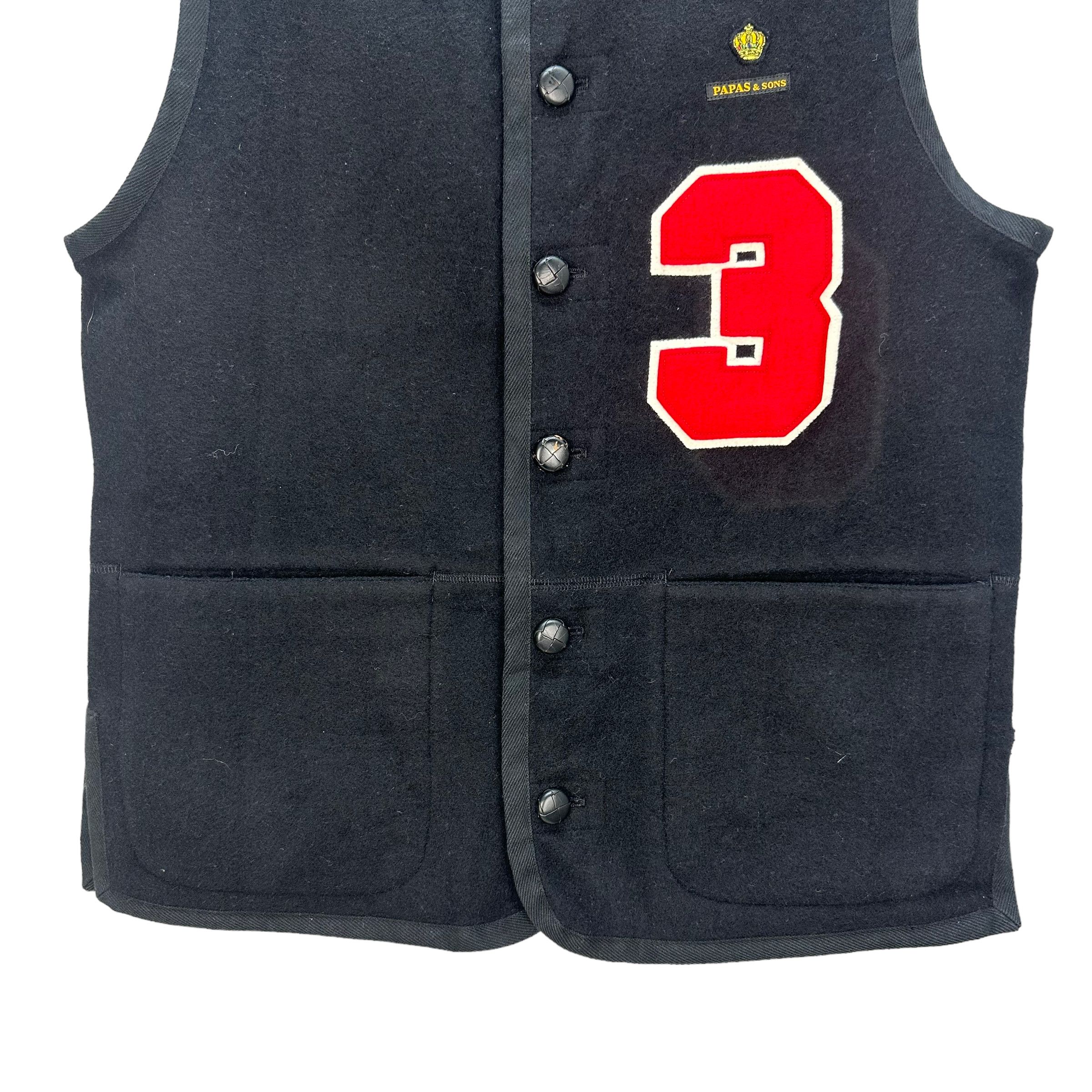 Japanese Brand PAPAS & SON WOOL BLEND VEST #8114-202 Size US S / EU 44-46 / 1 - 4 Thumbnail