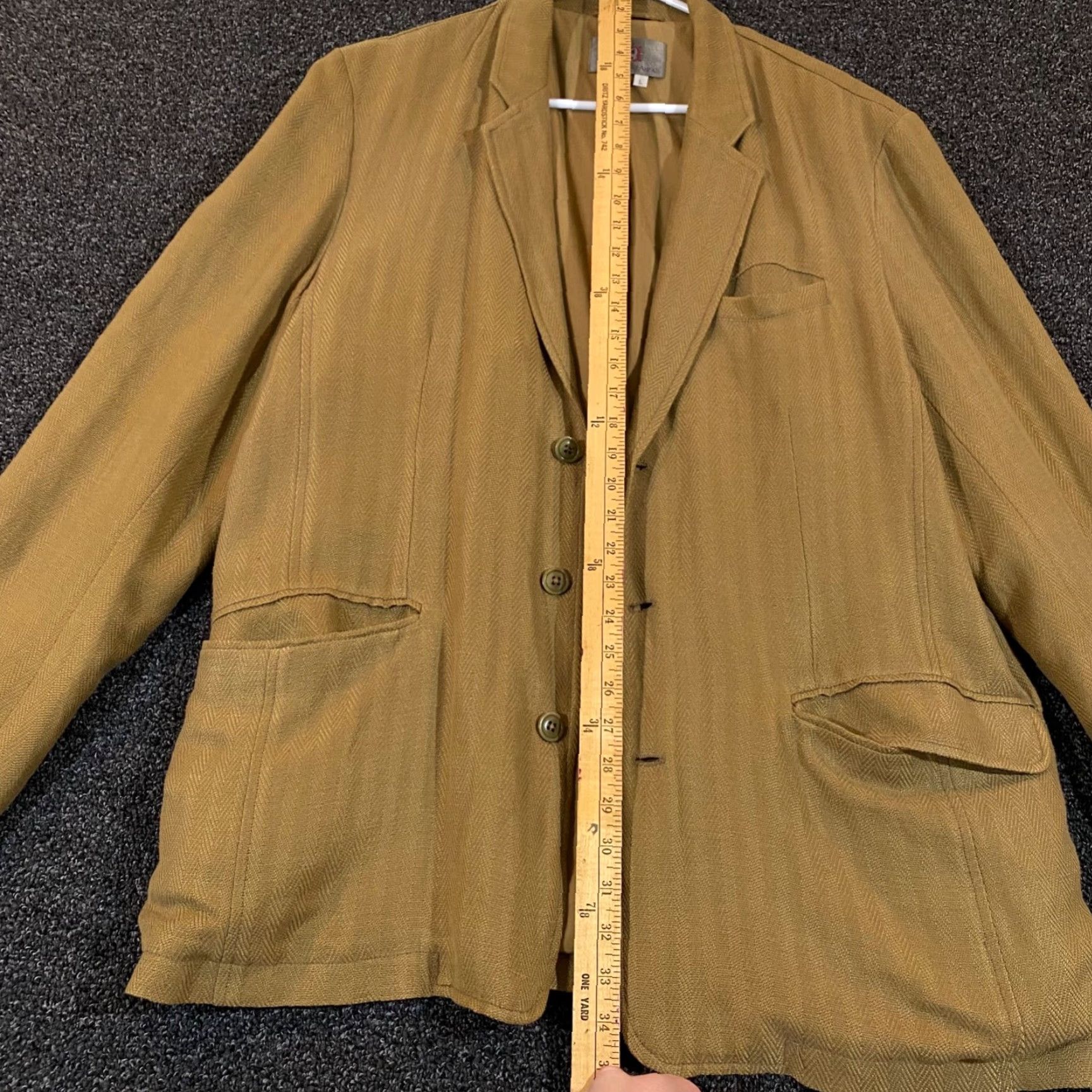 The Territory Ahead Territory Ahead Blazer Mens Large Brown Linen Silk Blend Suit Sports Coat Size 42R - 4 Thumbnail