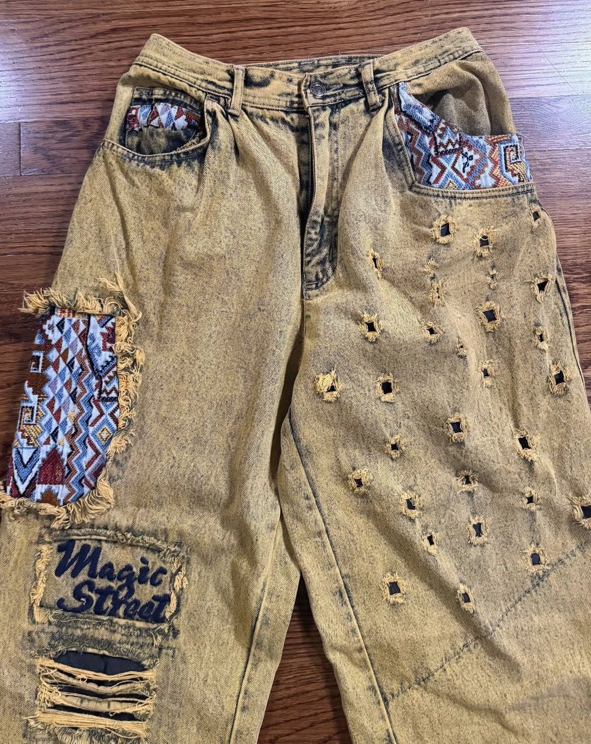Vintage Vintage D.A.R.E By Giovanni Yellow Jeans (Size 32, Size US 32 / EU 48 - 4 Thumbnail