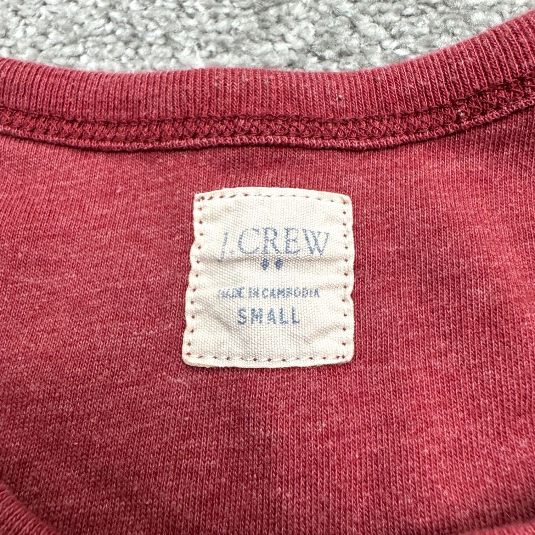 Everlane J.Crew Marled Cotton Henley Shirt Mens Small Red Long Sleeve Stretch Casual Top Size US XL / EU 56 / 4 - 5 Thumbnail