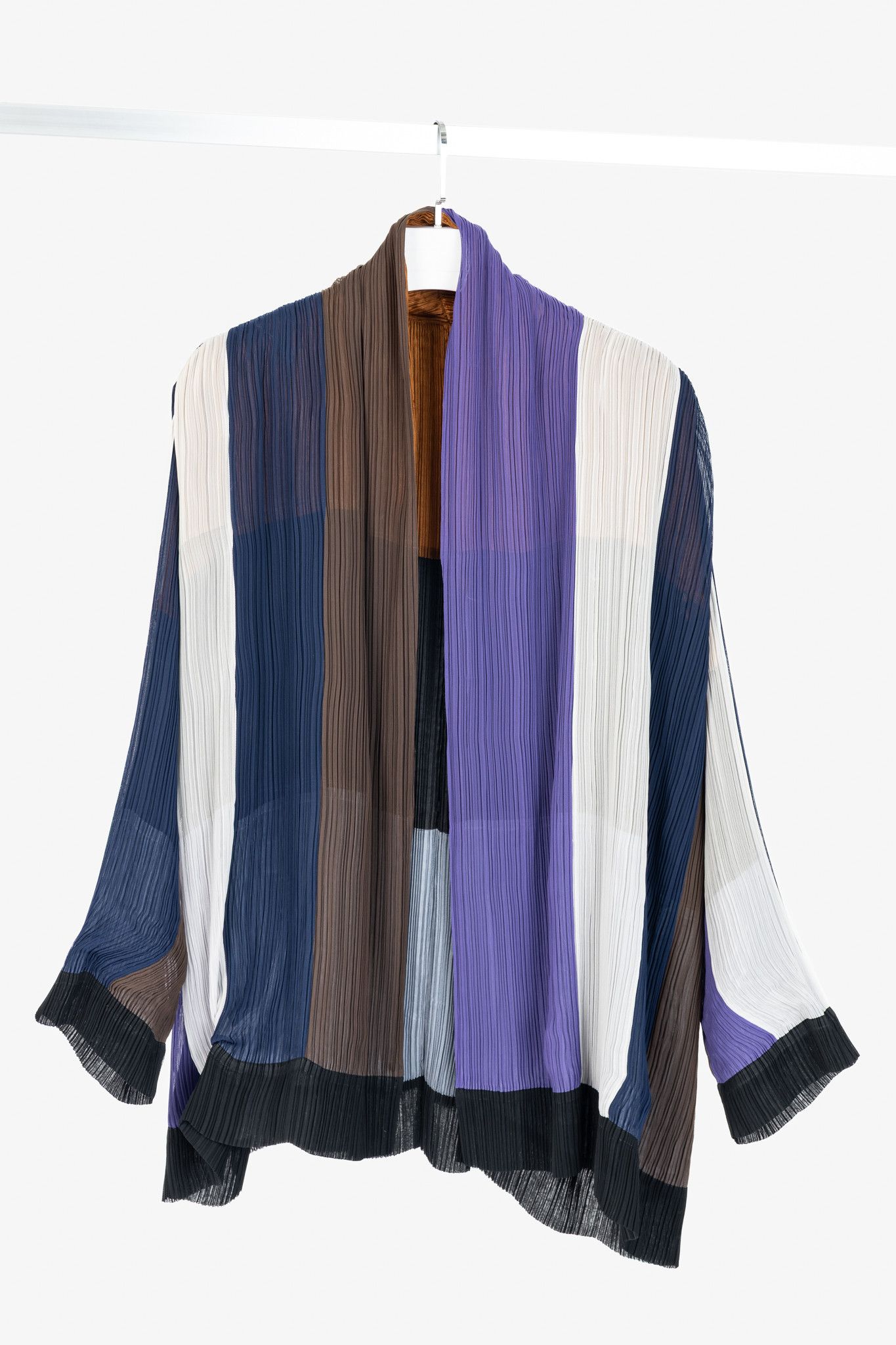 Issey Miyake Issey Miyake SS93 Reversible Striped Pleated Jacket Size M / US 6-8 / IT 42-44 - 7 Thumbnail