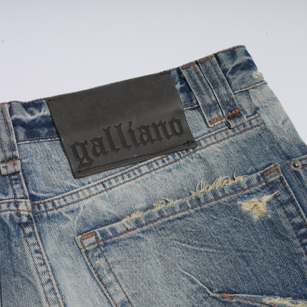 John Galliano Galliano Denim Jeans Pants Distressed Washed Mens Trousers Size US 32 / EU 48 - 12 Thumbnail