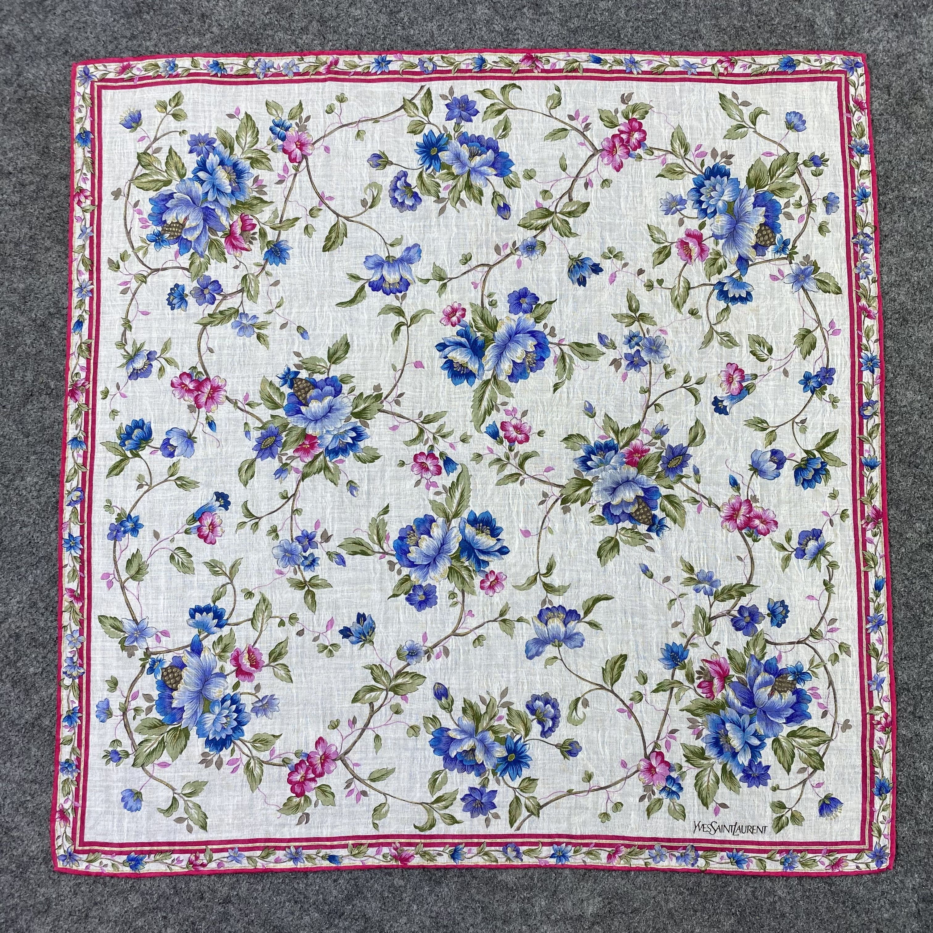 Yves Saint Laurent Yves Saint Laurent Handkerchief Neckerchief Bandana-B1760 Size ONE SIZE - 3 Thumbnail