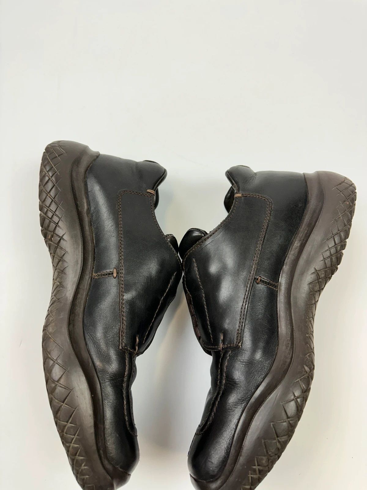 Prada Prada Sport FW1999 Black Leather Derby Vibram Puddle Sole Size US 9.5 / EU 42-43 - 10 Thumbnail