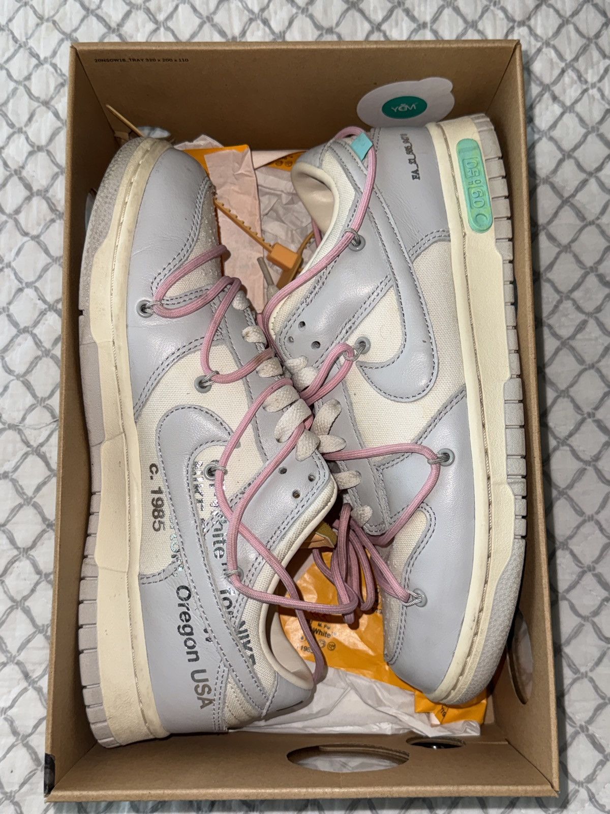 Nike × Off-White Nike Dunk Low ‘ Off - White lot 9 ’ Size US 9 / EU 42 - 1 Thumbnail