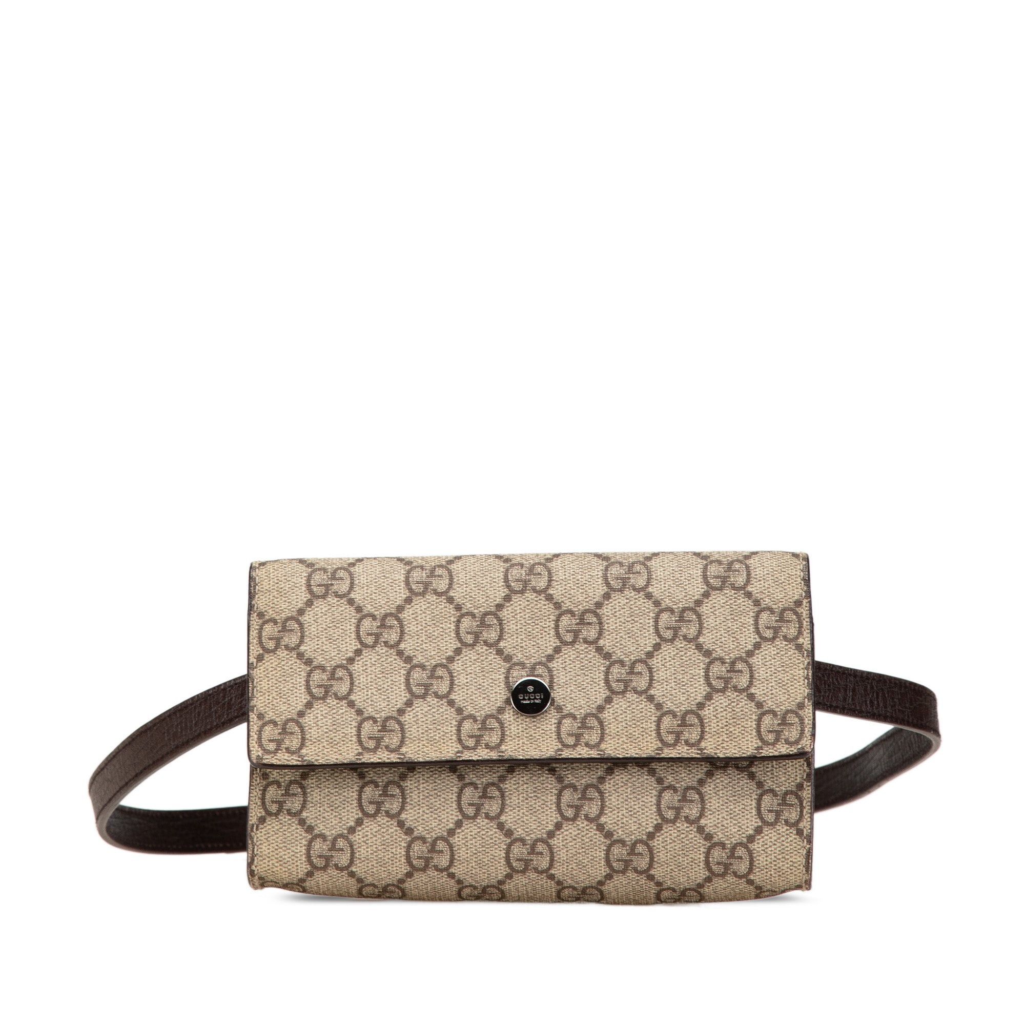 Gucci Gucci GG Supreme Belt Bag Brown Size ONE SIZE - 1 Thumbnail