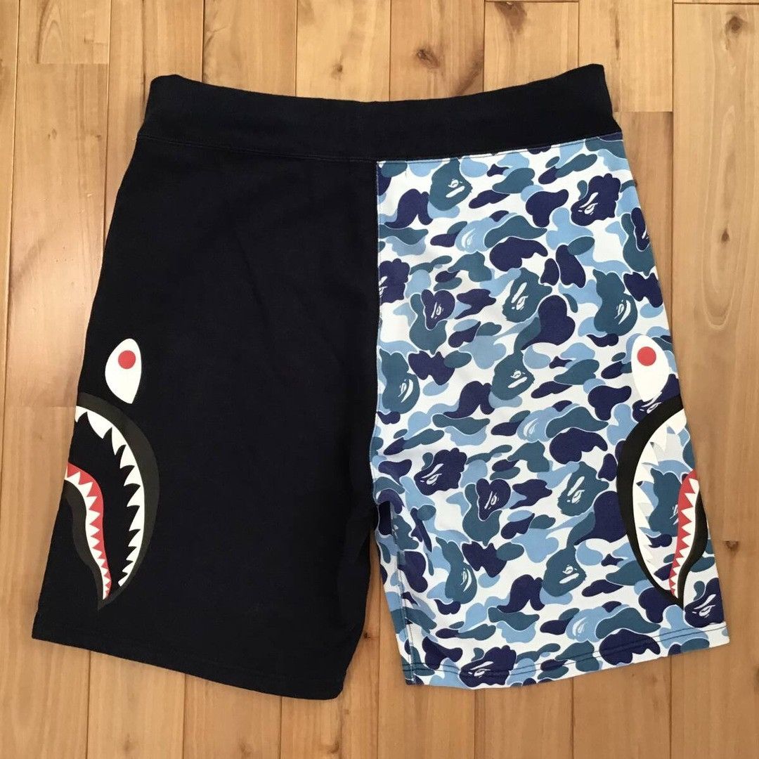 Bape BAPE Side Shark sweat shorts navy x ABC camo blue ★size XL Size US 36 / EU 52 - 3 Thumbnail