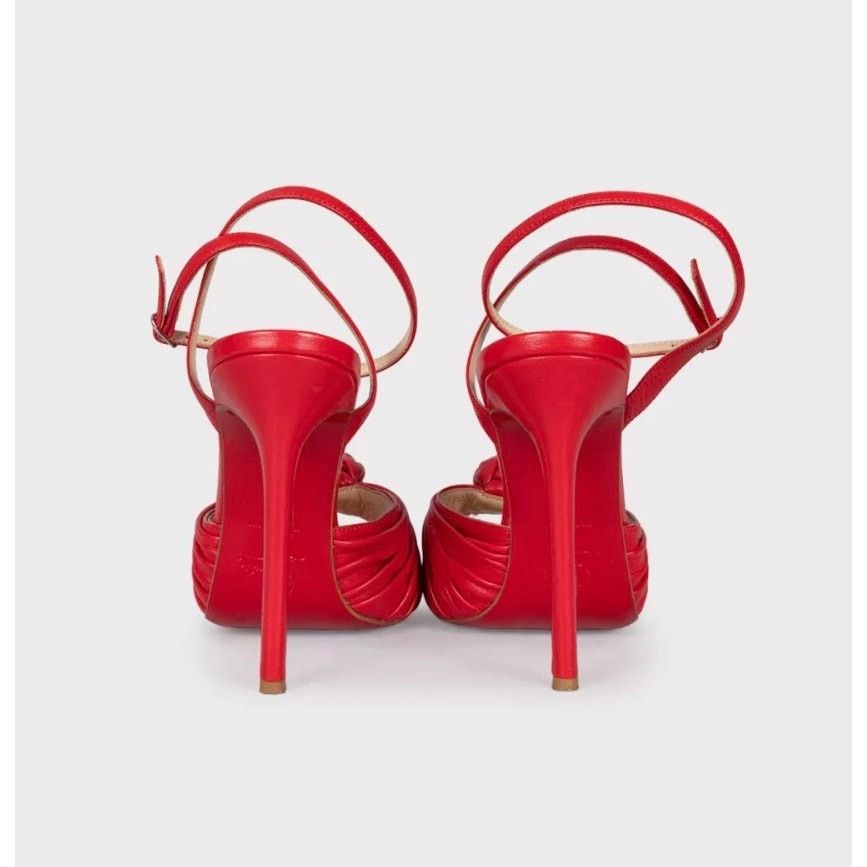 Christian Louboutin Christian Louboutin Red Leather Strappy Sandals Size 38 Size US 8 / IT 38 - 4 Thumbnail