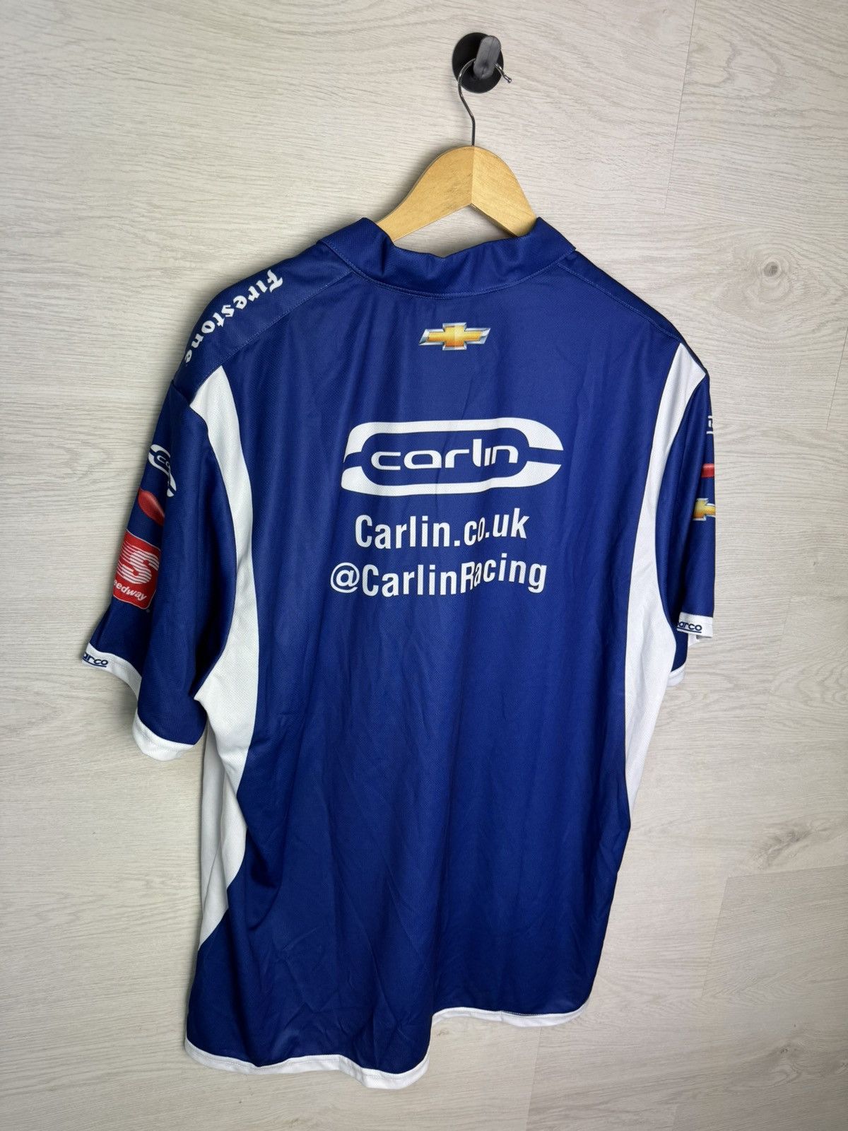 Vintage Indy Team Carlin Chevrolet Blue Polo Jersey Size US XXL / EU 58 / 5 - 7 Thumbnail
