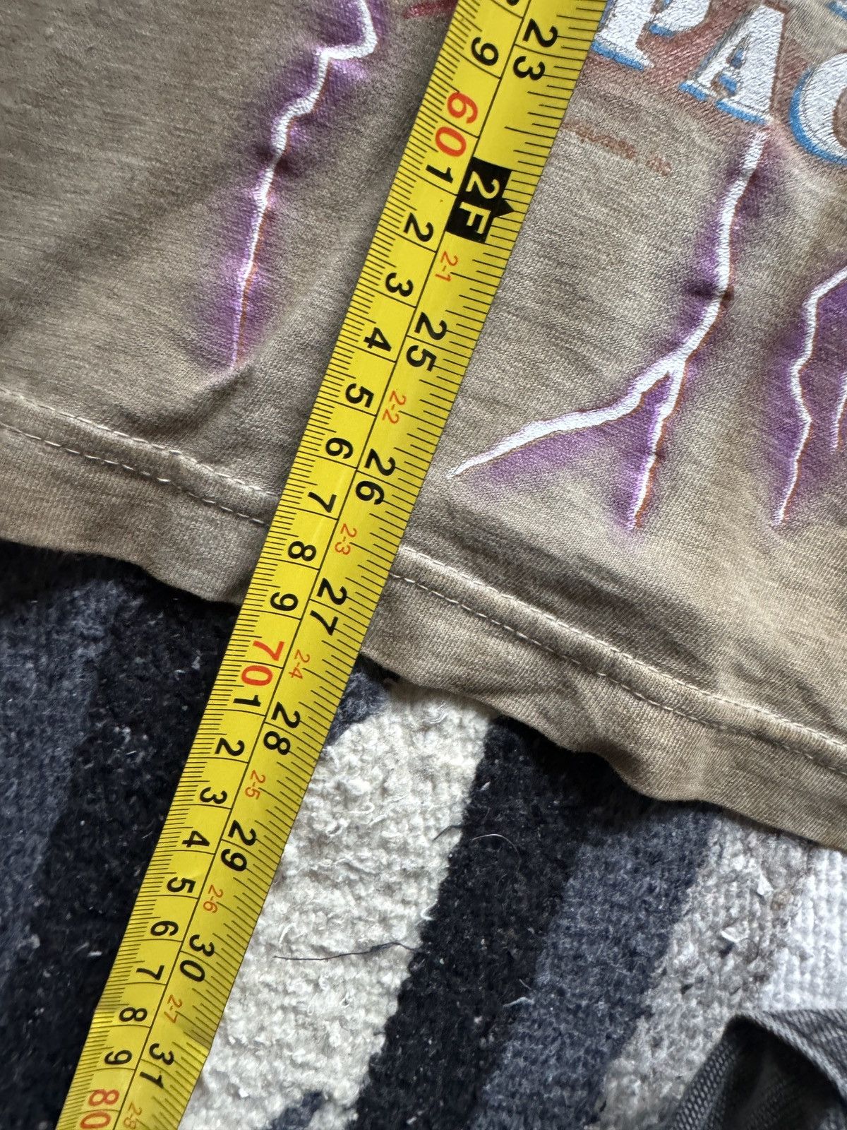 Vintage Vintage 90s American Thunder Bleached Faded Biker T-Shirt XL Size US XL / EU 56 / 4 - 6 Thumbnail