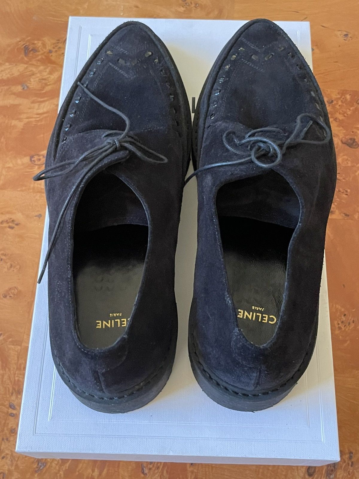 Celine Celine × Hedi Slimane Derby 30 Suede Calf Creeper Size US 9.5 / EU 42-43 - 5 Thumbnail