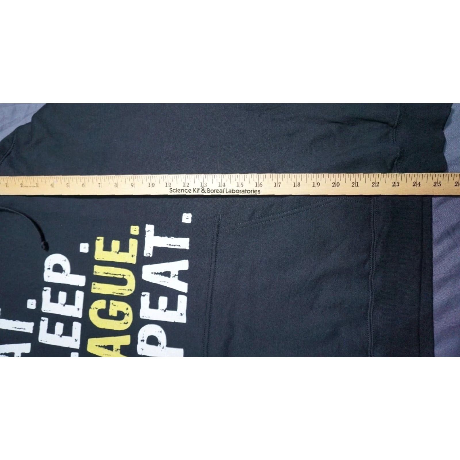 Port & Company EAT. SLEEP. LEAGUE. REPEAT Men XL Fantasy Football Pullover Hoodie NEW Size US XL / EU 56 / 4 - 7 Thumbnail