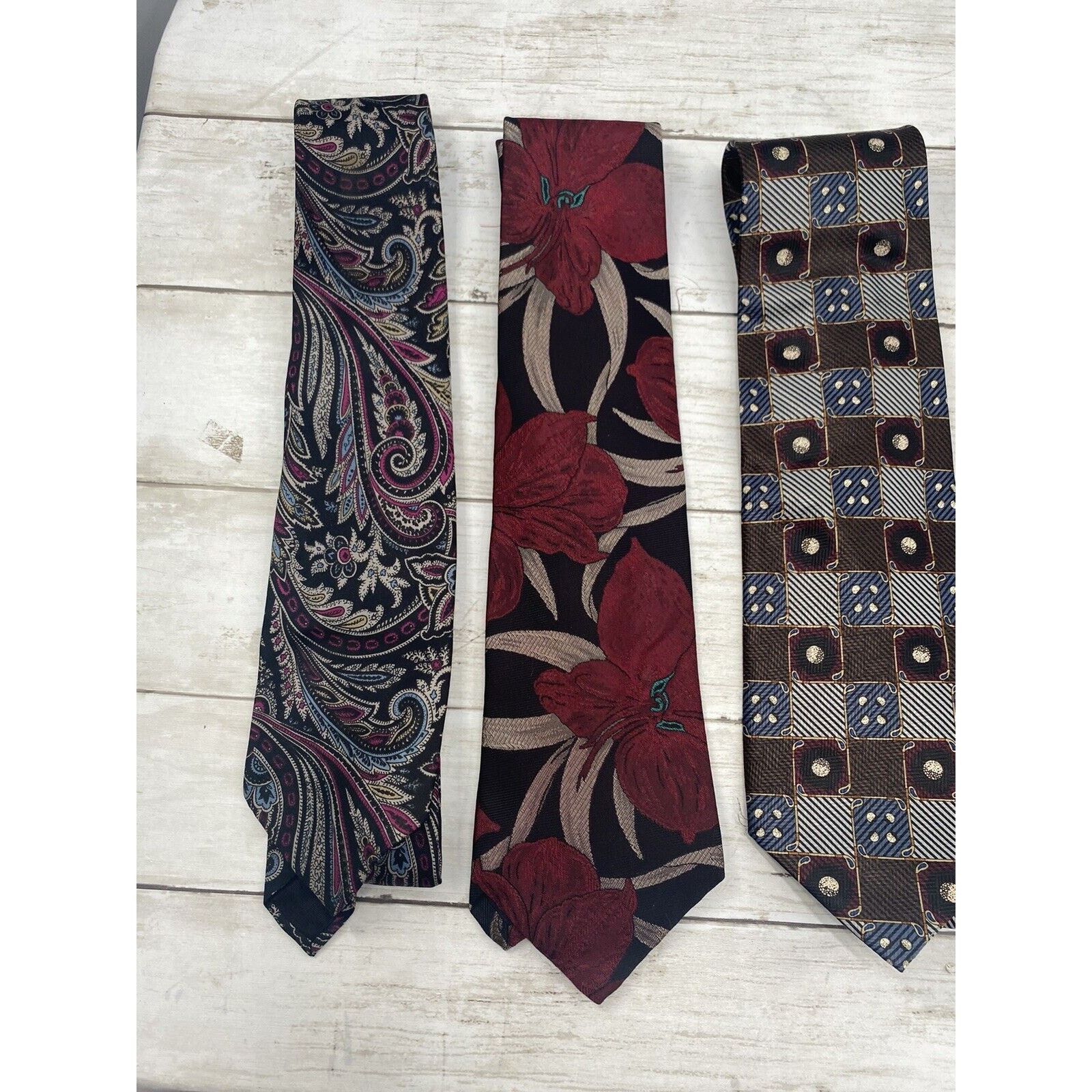 Other Lot of 7 Neck Ties Assorted Lot Allyn St George, Sky Bend, Size ONE SIZE - 9 Thumbnail