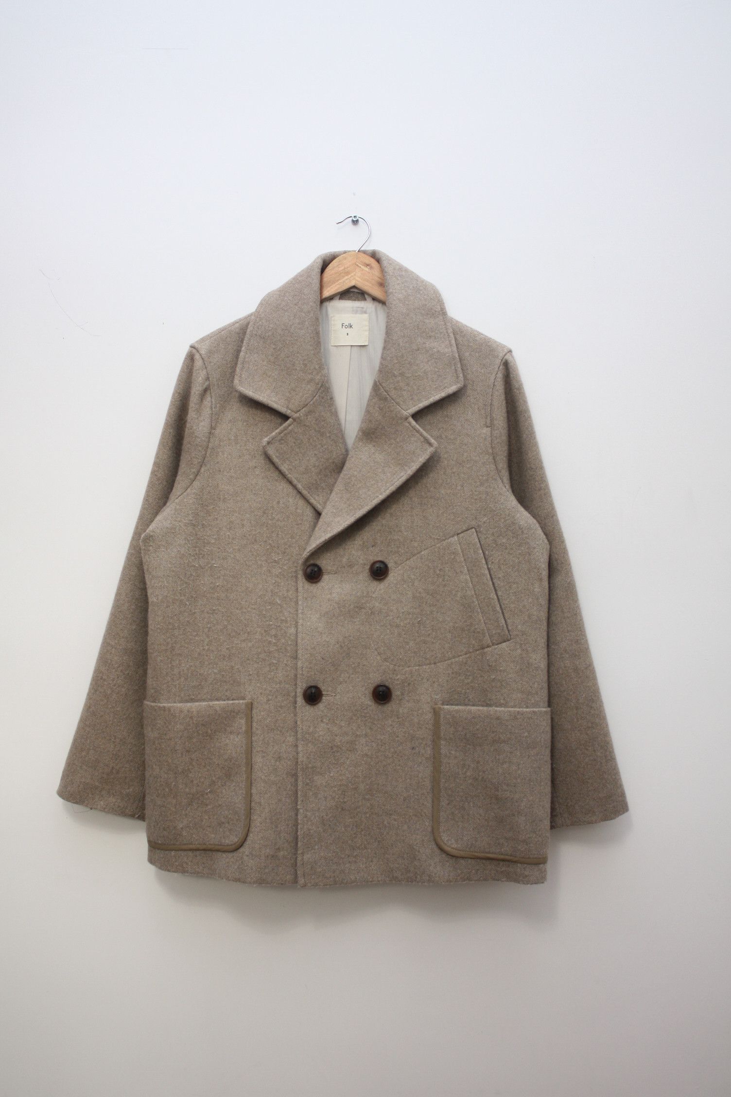 Folk Folk Beige Beige Coat Men's 3 Size US L / EU 52-54 / 3 - 2 Thumbnail