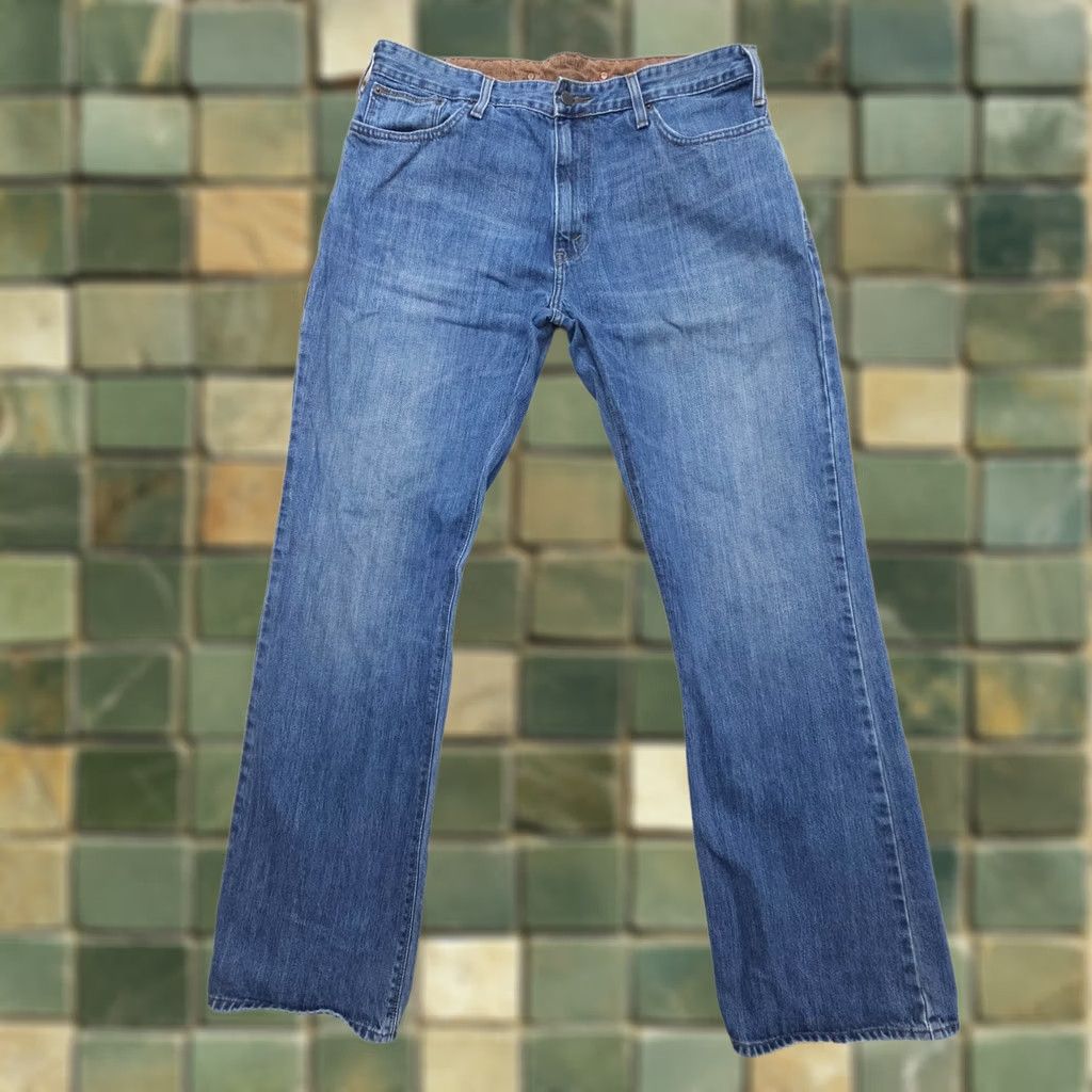 Levi's Y2K Levi's Signature Low Boot Jeans Mens 36 x 34 Blue 100% Cotton Rigid Denim Jeans Size US 36 / EU 52 - 1 Thumbnail