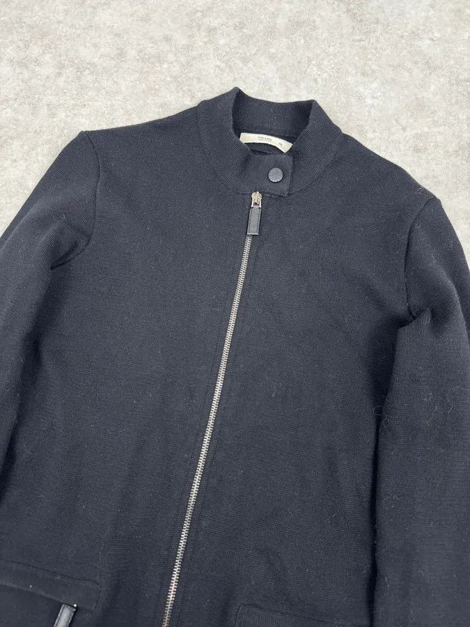 Prada AW2010 Prada Black Wool Cozy Zip-up Sweater Size US XS / EU 42 / 0 - 5 Thumbnail