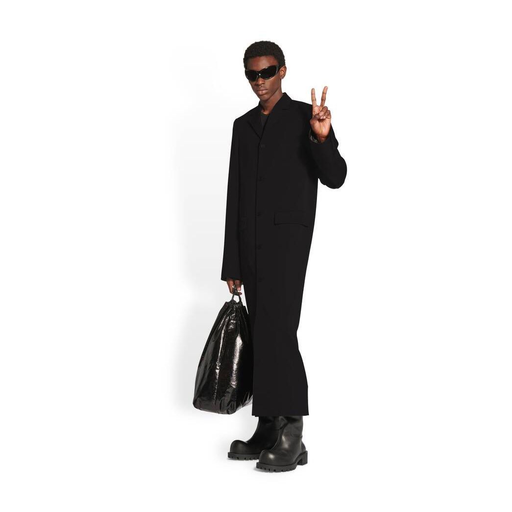 Balenciaga o1srvl11e1124 Fitted Coat in Black Size US XL / EU 56 / 4 - 2 Thumbnail