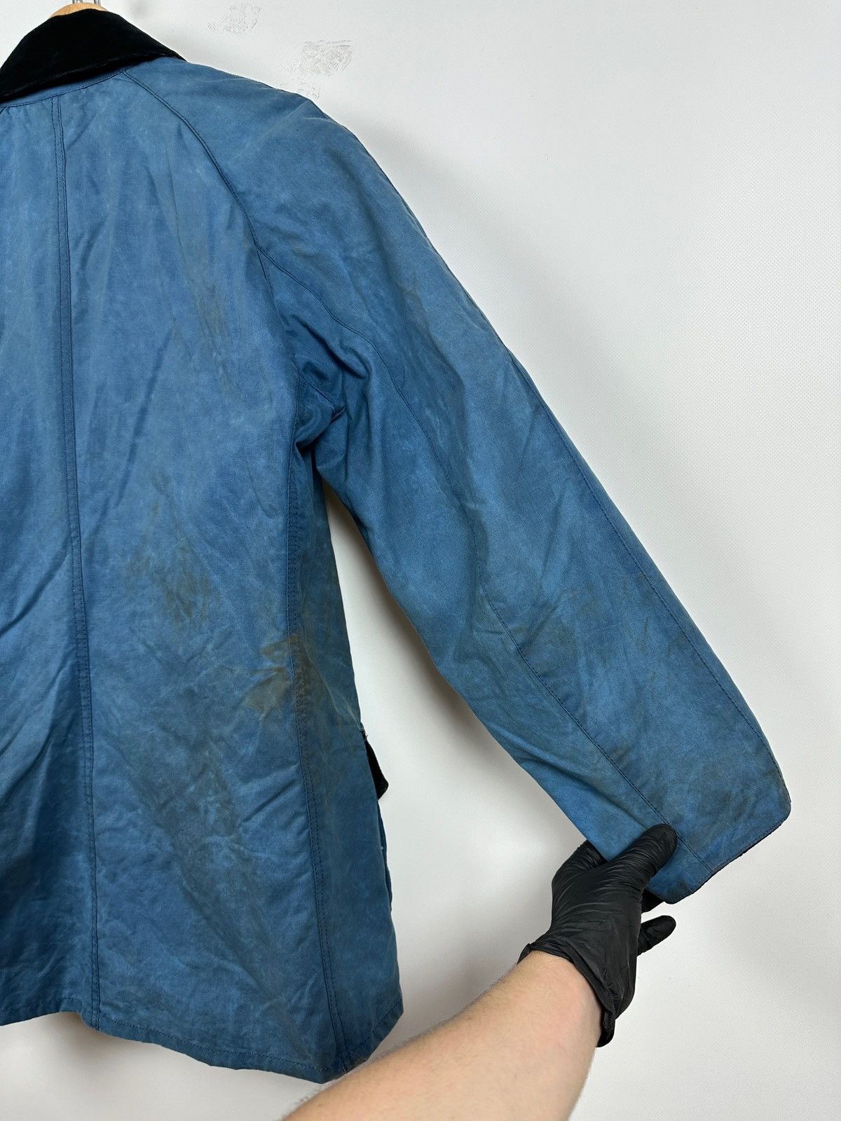 Barbour Barbour Bristol Waxed Blue Coat Jacket Size US L / EU 52-54 / 3 - 23 Thumbnail