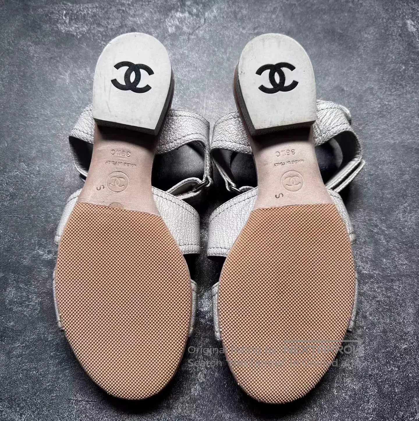 Chanel Chanel Beige Velcro Sandals 36.5. Size US 5.5 / IT 35.5 - 5 Thumbnail