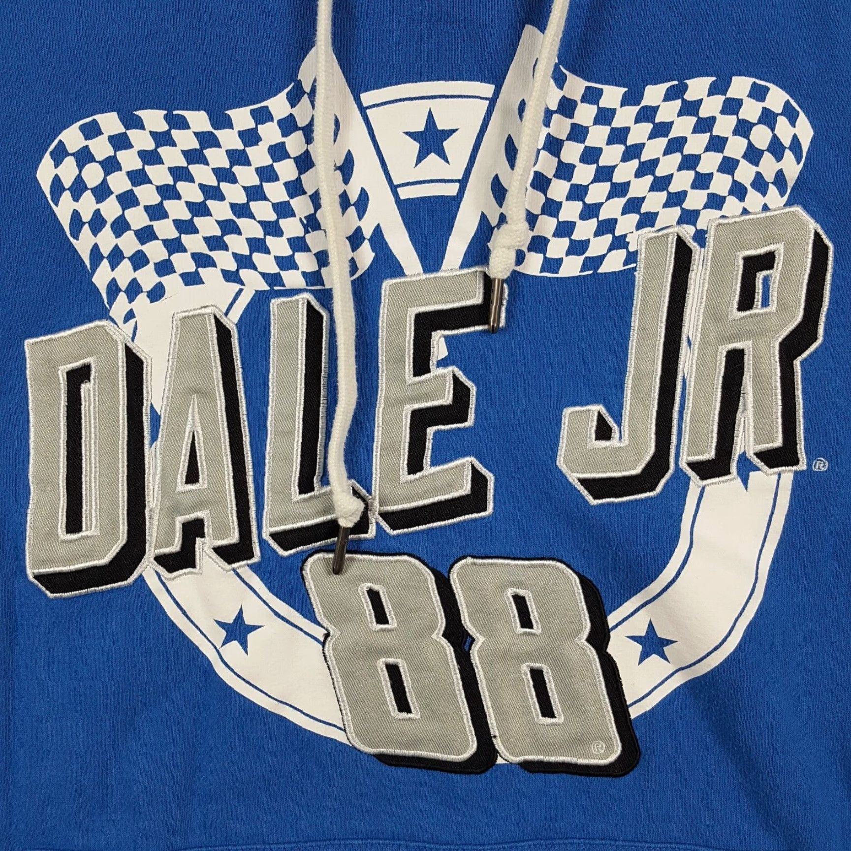 NASCAR VINTAGE NASCAR Dale Earnhardt Jr Hoodie Shirt XL Blue Racing Pullover Sweatshirt Mens 90s Graphic Print Hooded Size US XL / EU 56 / 4 - 3 Thumbnail