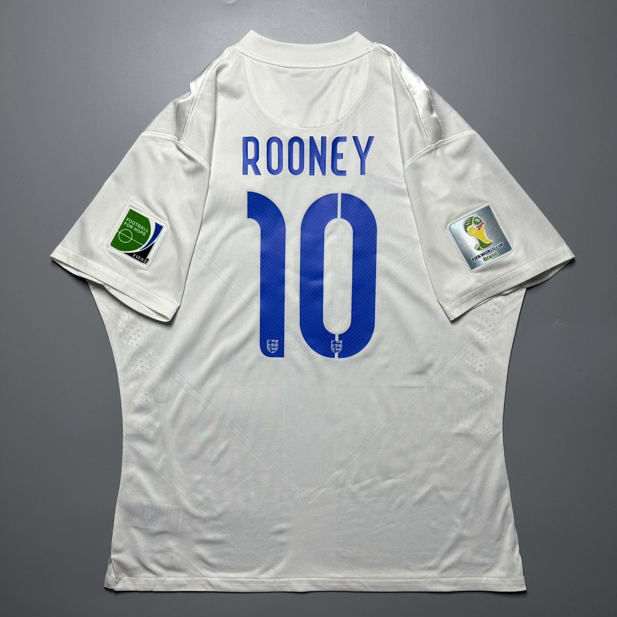 Vintage ENGLAND NIKE 2014 WORLD CUP FOOTBALL HOME JERSEY #10 ROONEY Size US XXL / EU 58 / 5 - 1 Thumbnail