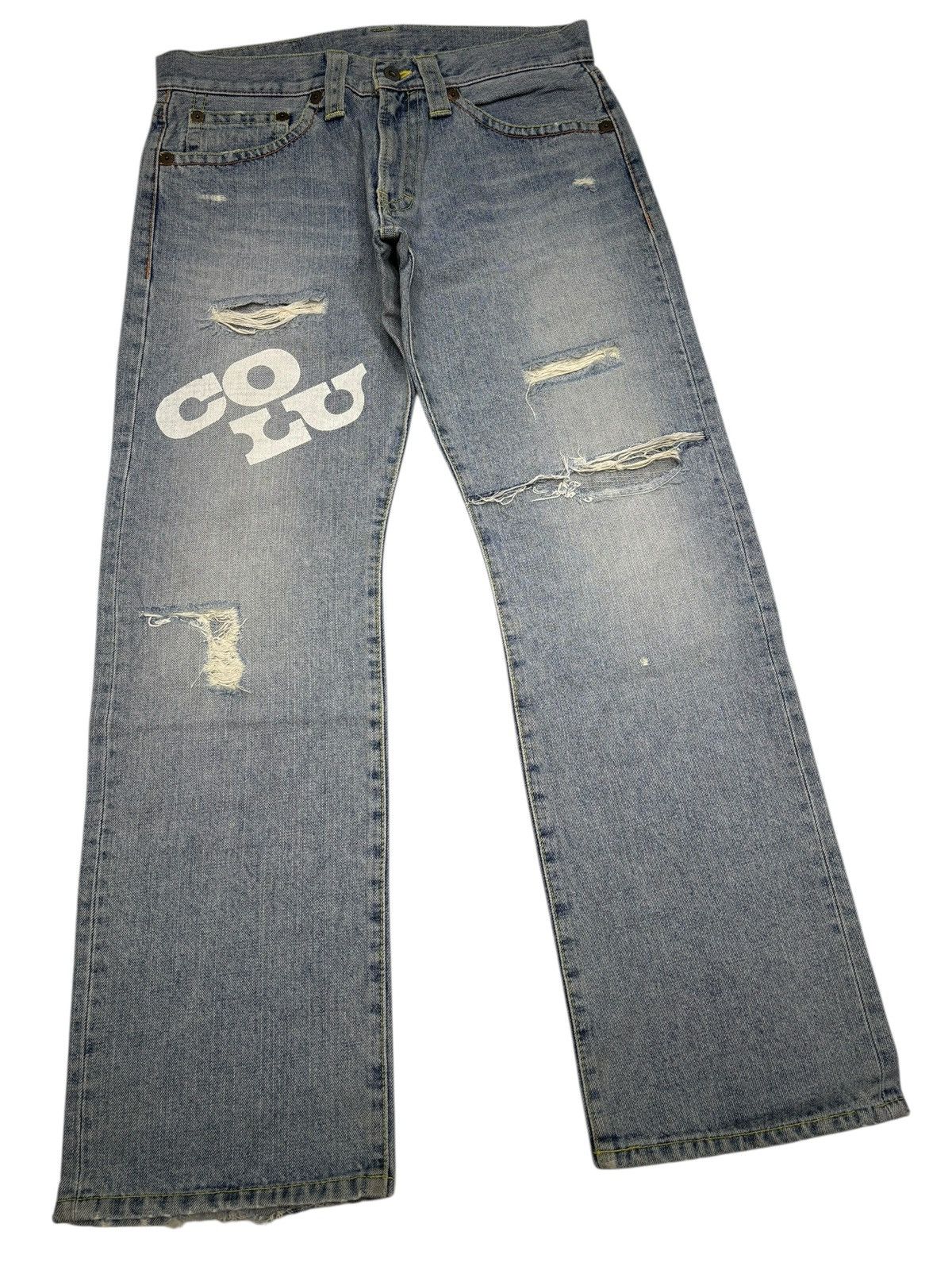Acne Studios COCOLULU THRASHED DISTRESSED DENIM JEANS Size US 31 - 3 Thumbnail