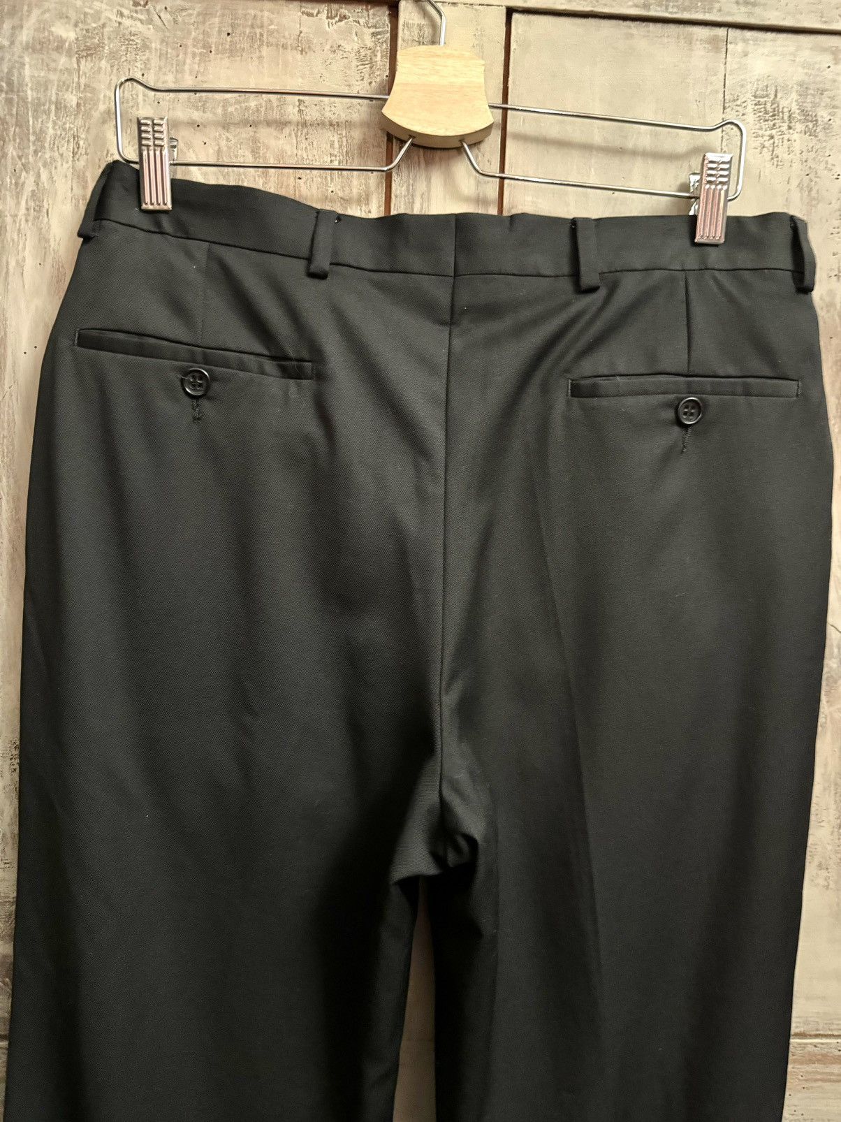 Yves Saint Laurent yves saint laurent black wool pleated pants vintage 42 men Size US 32 / EU 48 - 7 Thumbnail