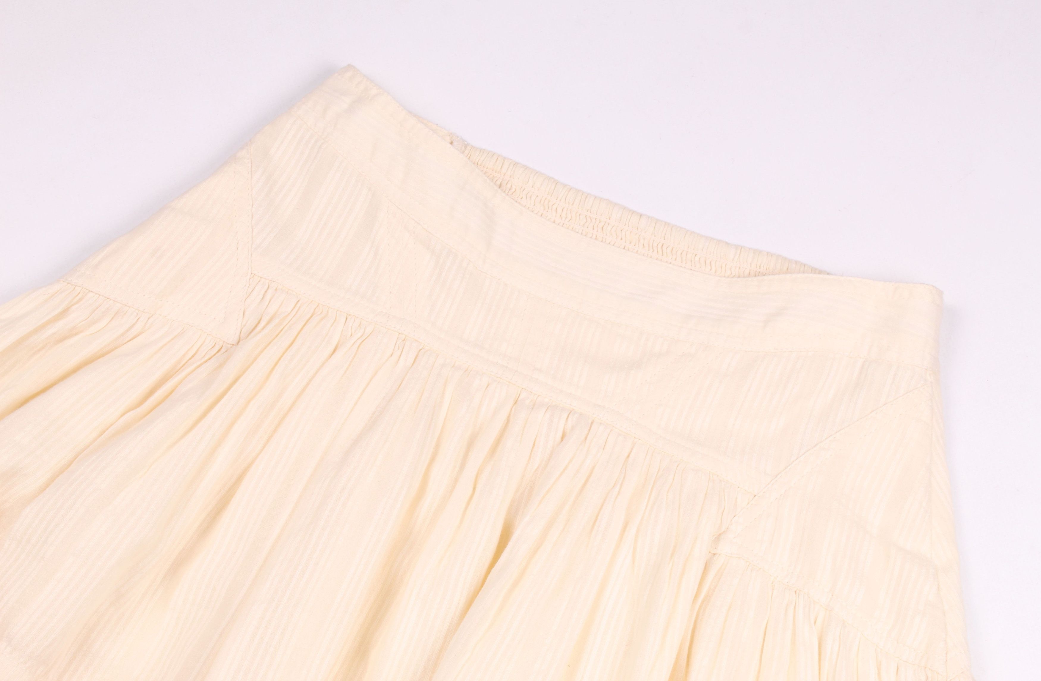 Anthropologie Anthropologie Cream Cottage Core Fairy Mini Pleated Skirt Size 28" / US 6 / IT 42 - 2 Thumbnail