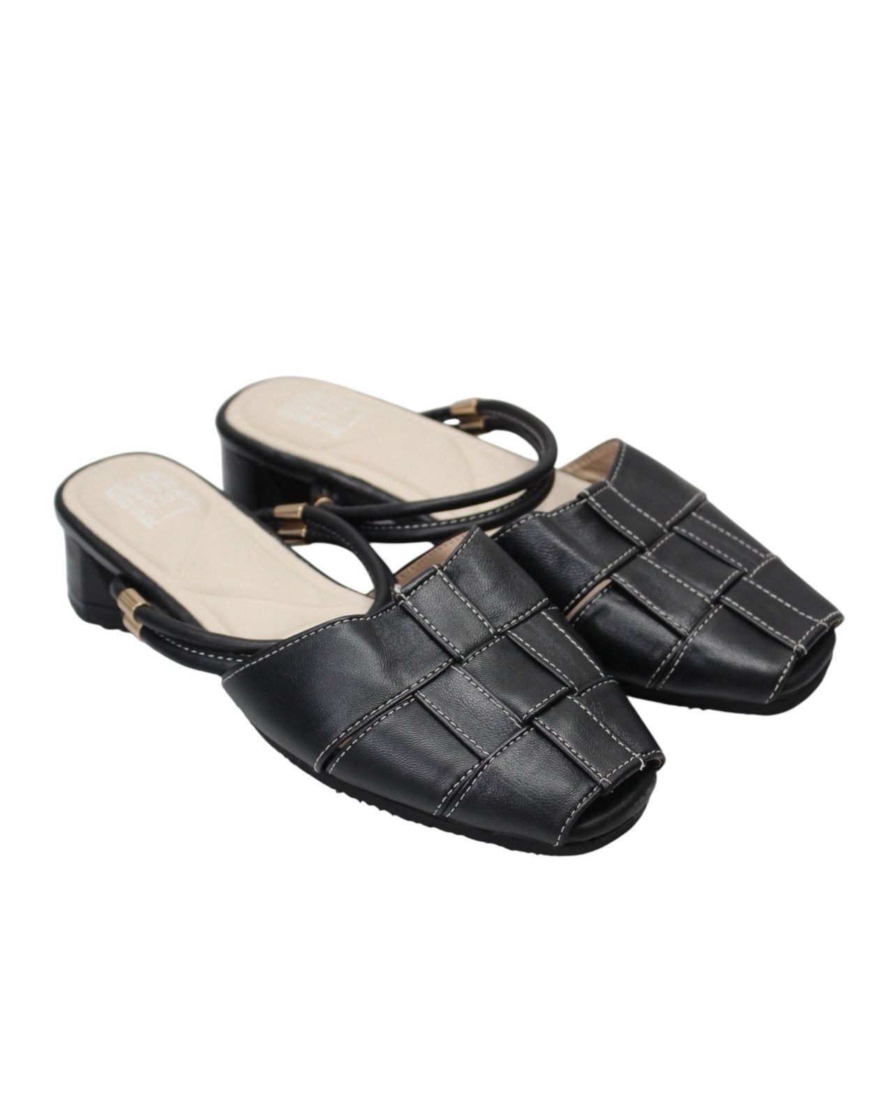 Designer × Japanese Brand ELIZABETH STUART WOVEN OPEN-TOE SLINGBACK HEELS Size US 8 / IT 38 - 1 Thumbnail