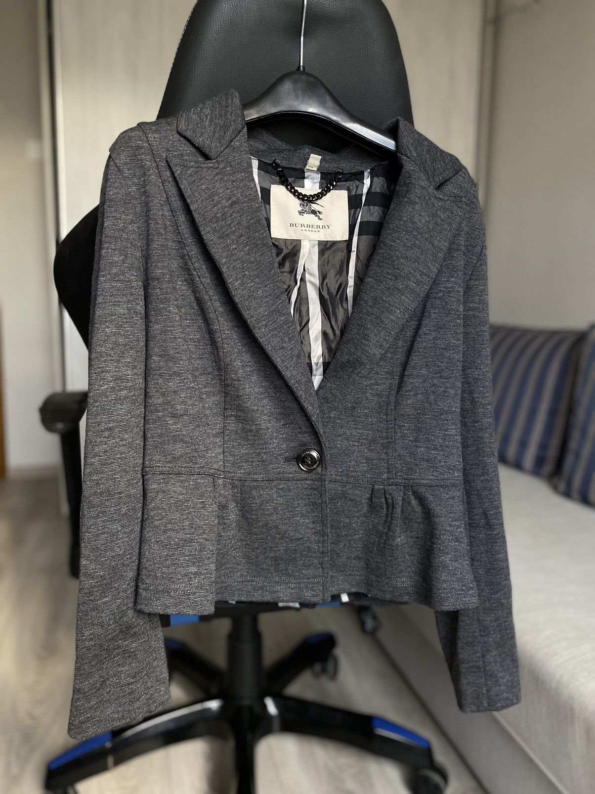 Burberry × Burberry Prorsum Burberry blazer jacket wool gray Size L / US 10 / IT 46 - 1 Thumbnail