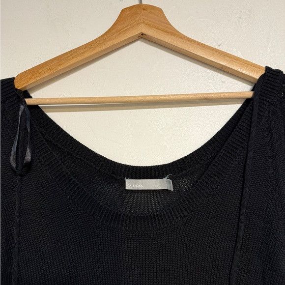 Vince Vince Black Knit Sweater Dress XS Long Sleeve Scoop Neck Size XS / US 0-2 / IT 36-38 - 8 Thumbnail