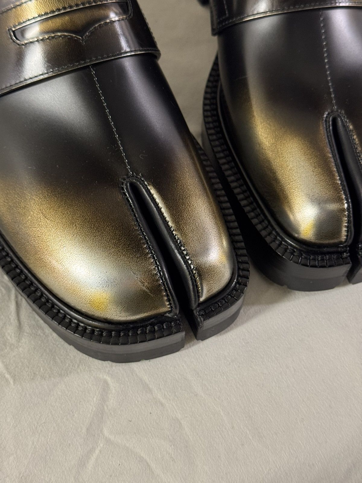 Maison Margiela Maison Margiela Tabi Platform Loafers - Black / Gold 39 Size US 9 / IT 39 - 10 Thumbnail