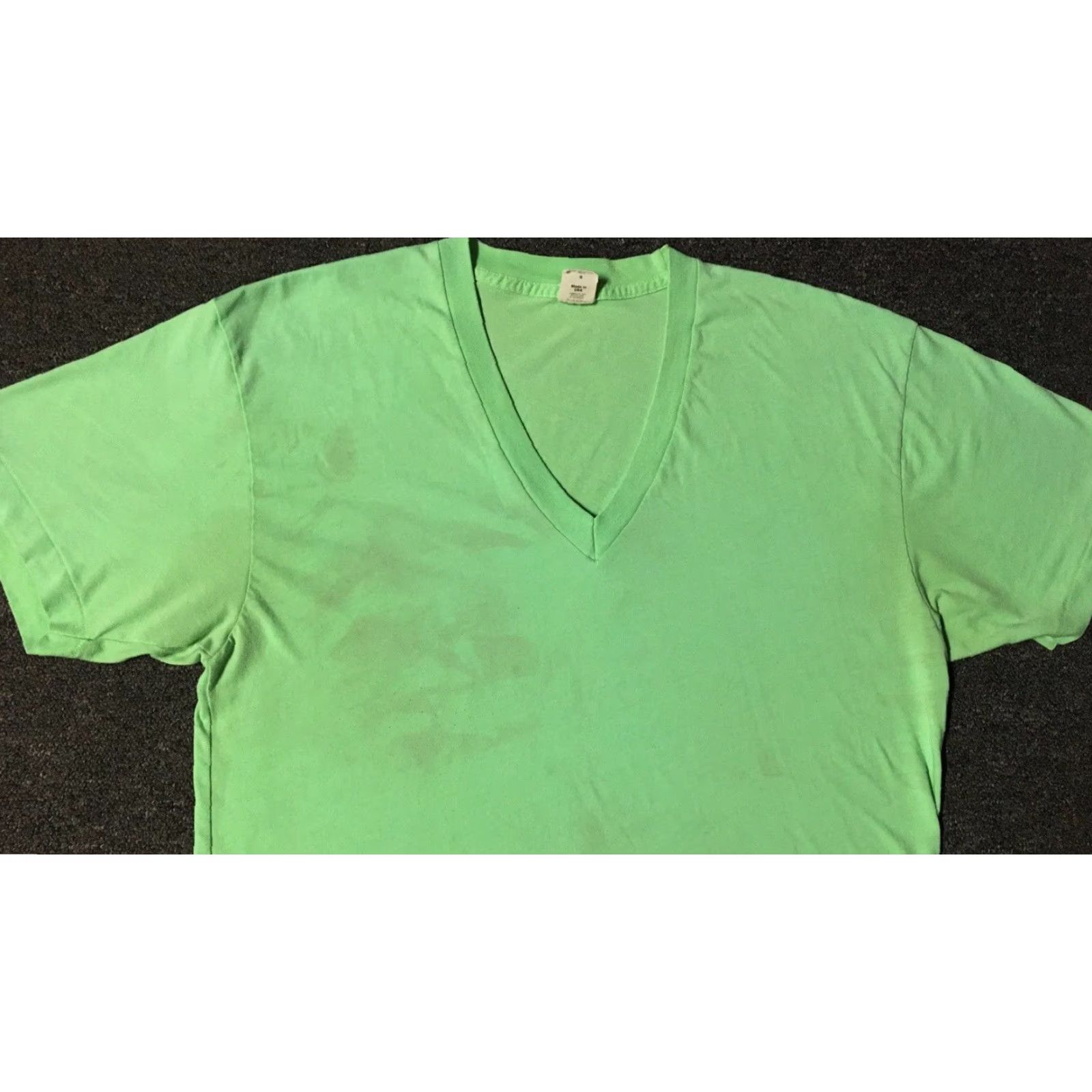 Vintage VINTAGE 90s Neon Faded Distressed V Neck Shirt L USA Grunge Surf Skate Vaporwave Beach Nike Shirt Size US L / EU 52-54 / 3 - 5 Thumbnail