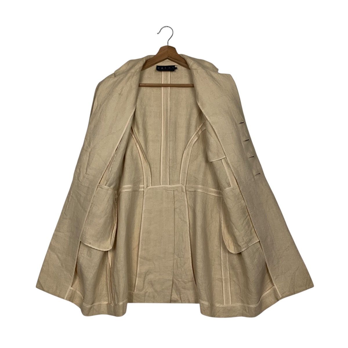Ralph Lauren Vintage RALPH LAUREN Single Breasted Linen Jacket #2762-C124 Size M / US 6-8 / IT 42-44 - 10 Thumbnail